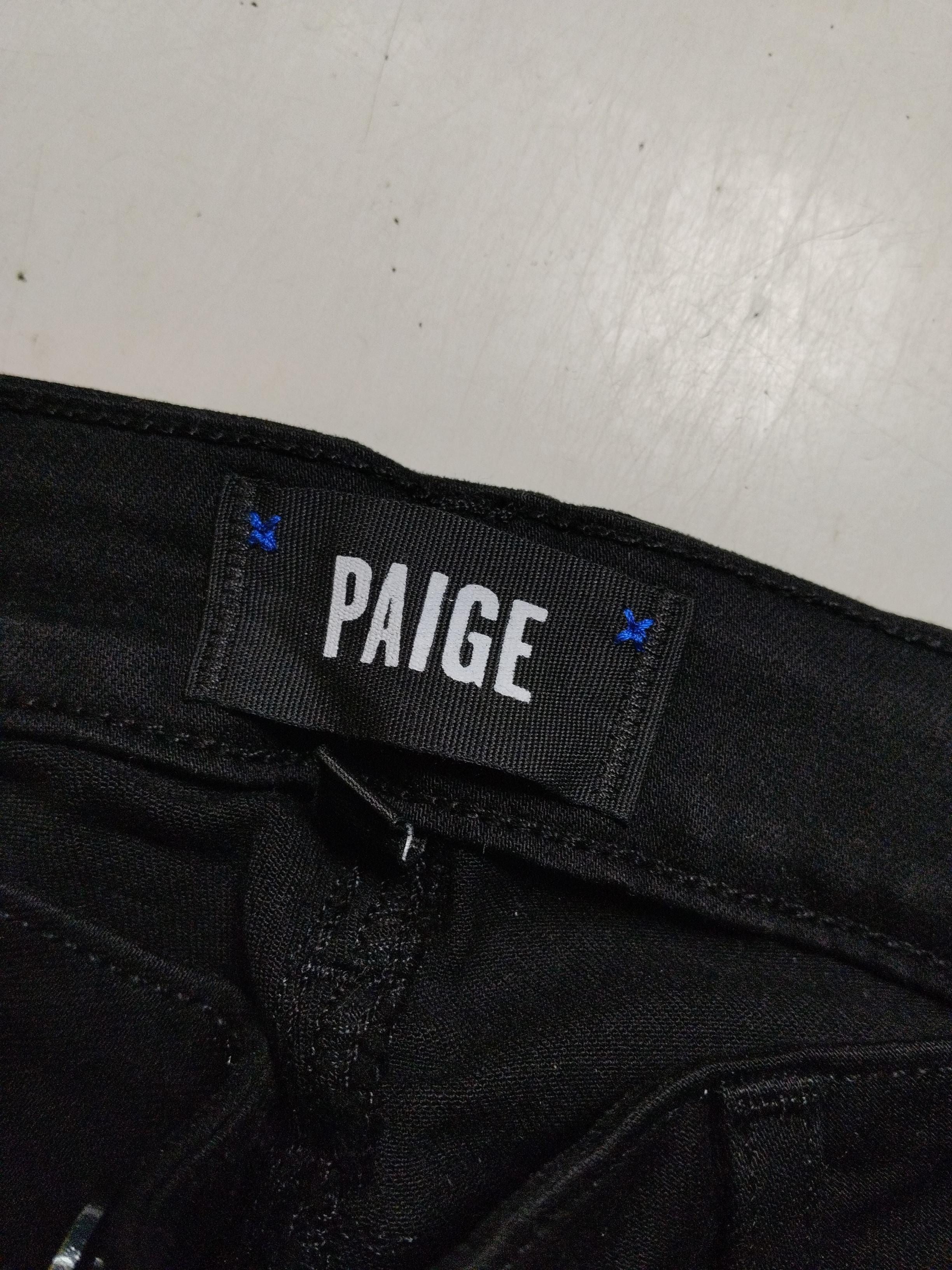 Paige Women's Jeans W 25 in Black Rayon with Cotton, Polyester, Spandex Skinny - Image 5