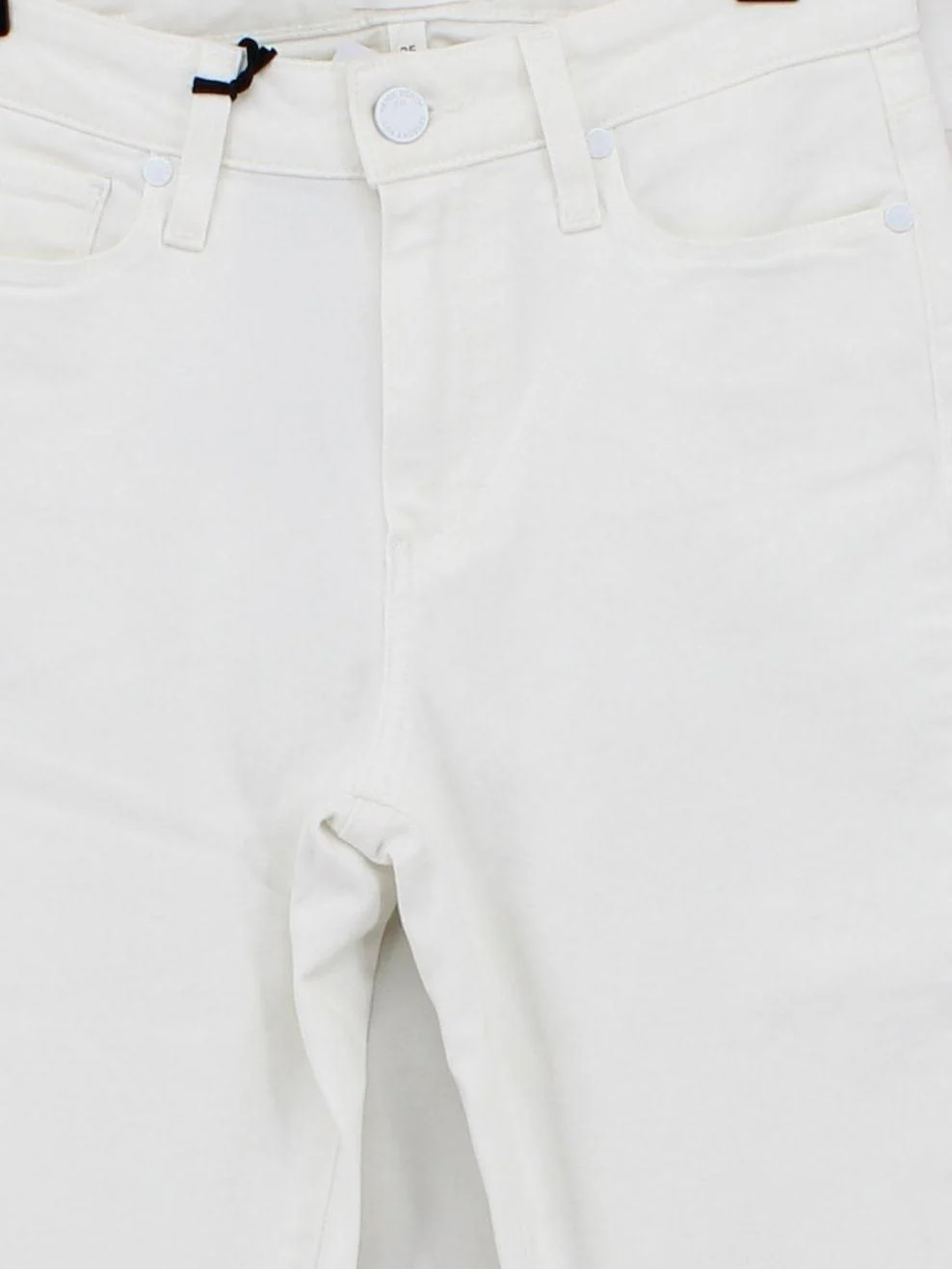 Paige Women's Jeans W 25 in White Cotton with Elastane Skinny - Image 3