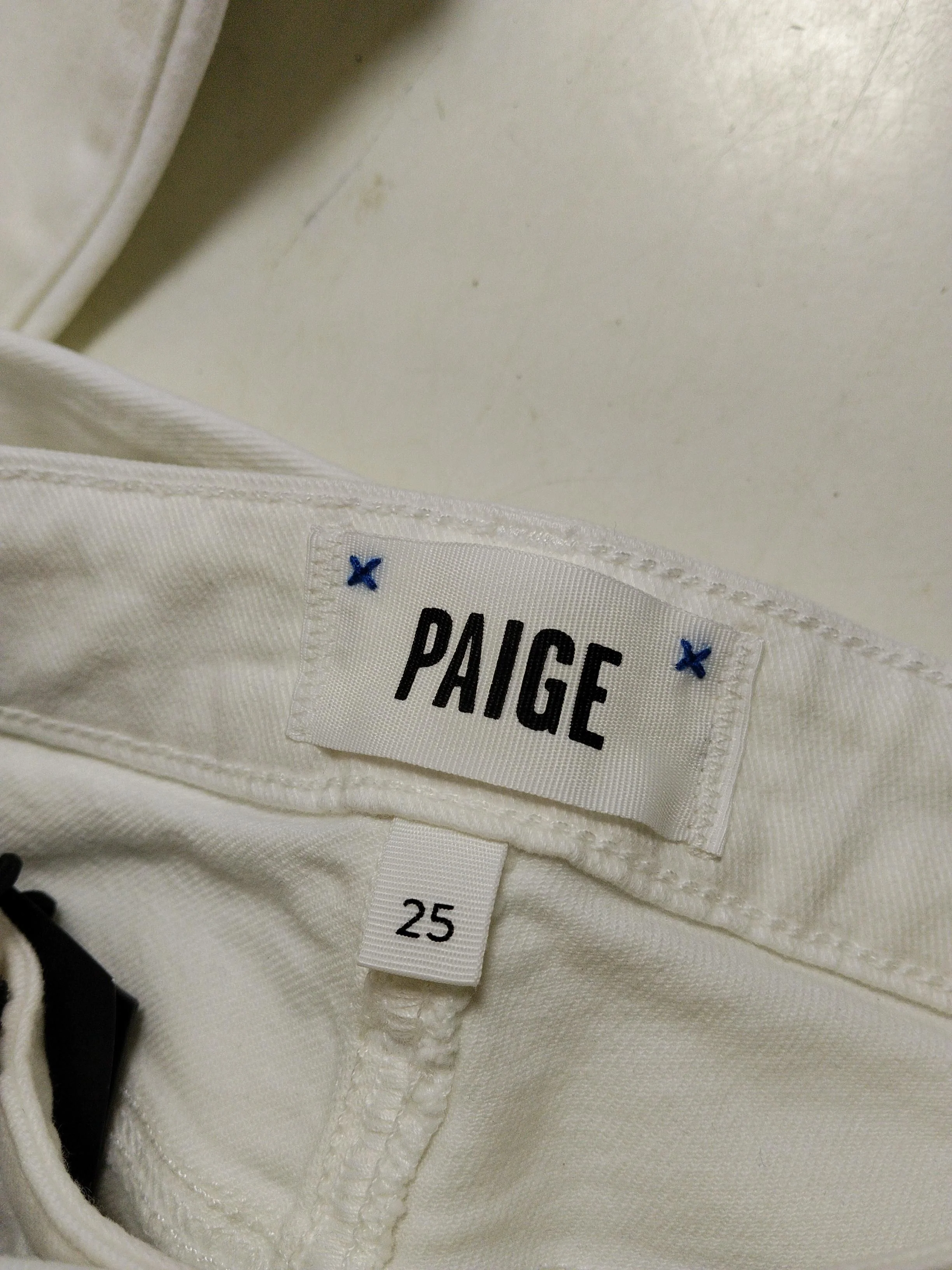 Paige Women's Jeans W 25 in White Cotton with Elastane Skinny - Image 5