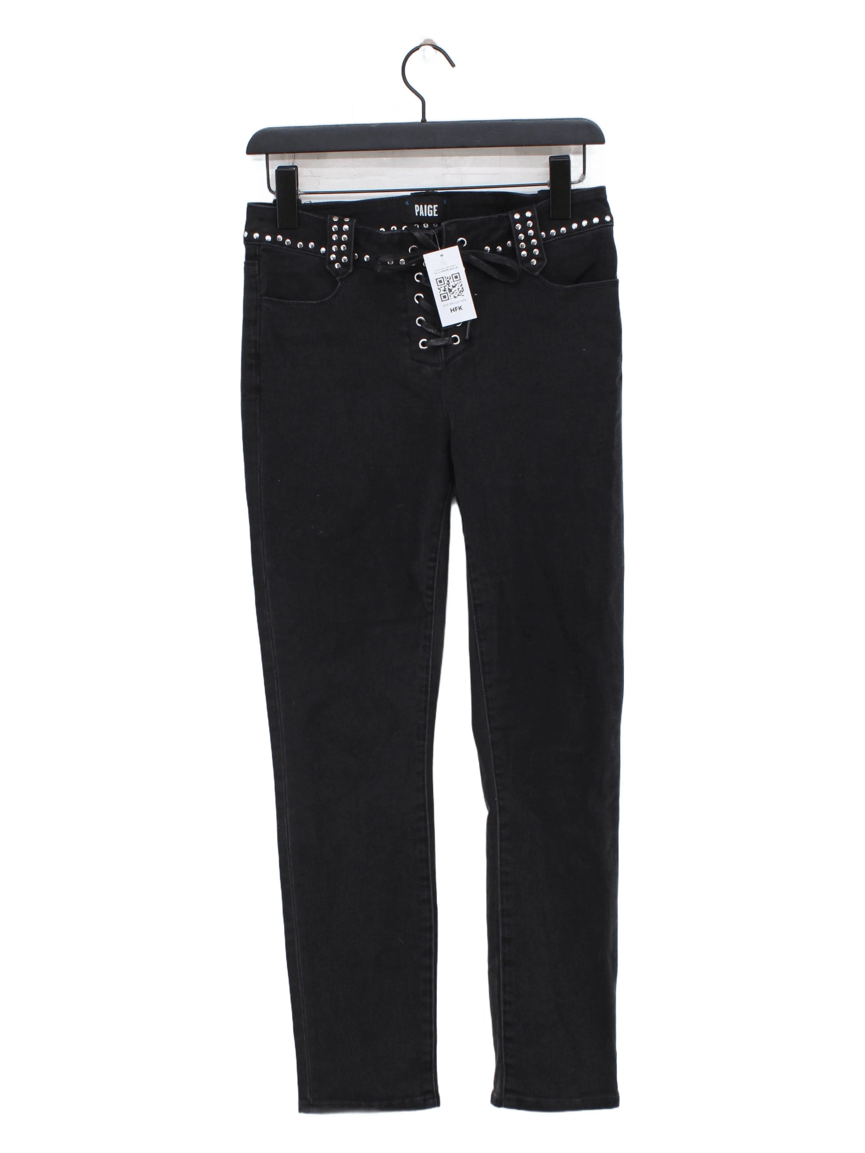 Paige Women's Jeans W 26 in Black Cotton with Polyester, Elastane Skinny