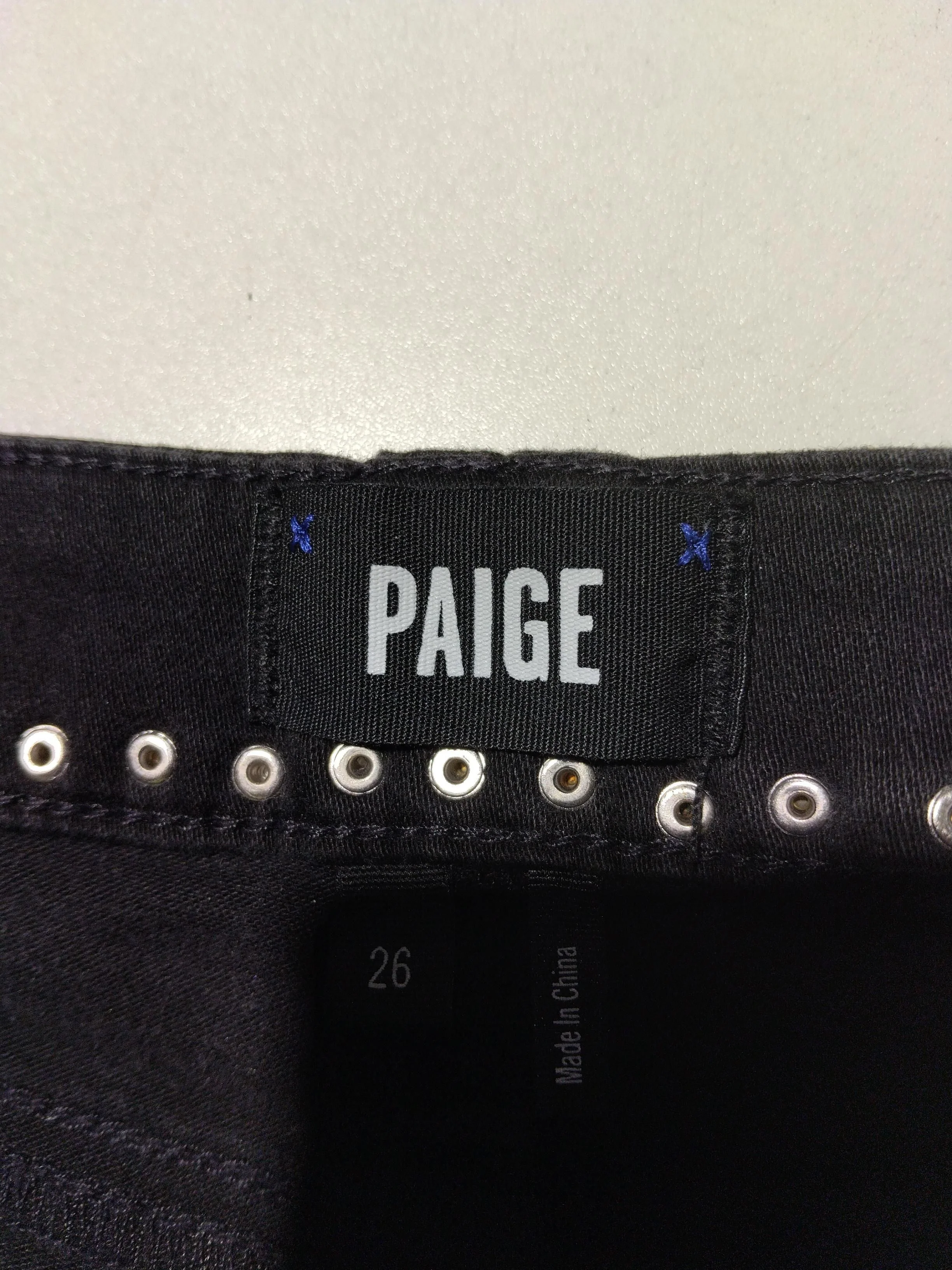 Paige Women's Jeans W 26 in Black Cotton with Polyester, Elastane Skinny - Image 5