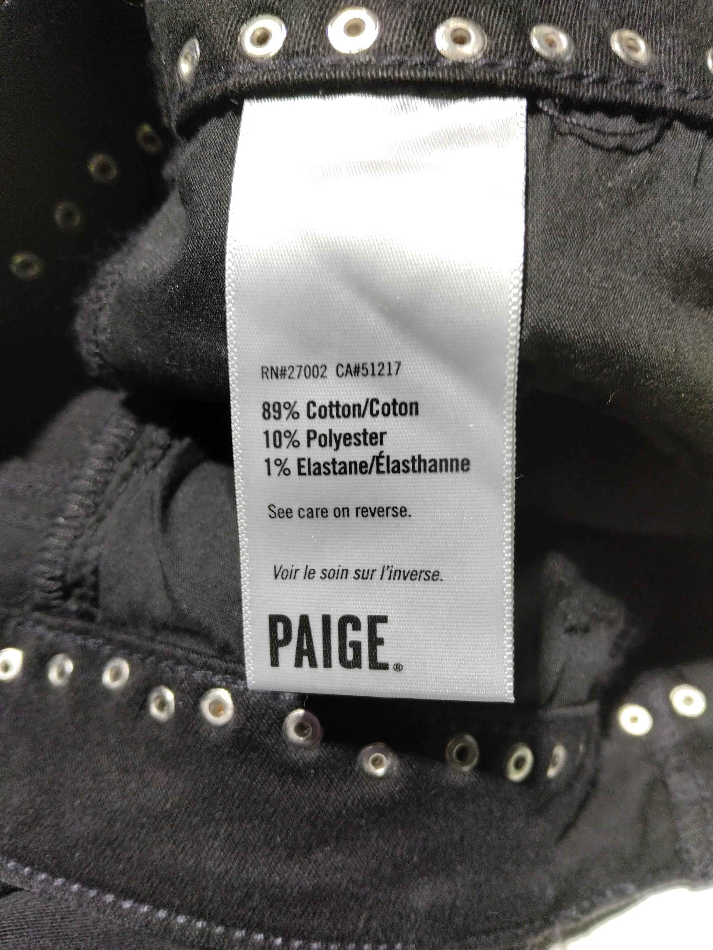 Paige Women's Jeans W 26 in Black Cotton with Polyester, Elastane Skinny - Image 6