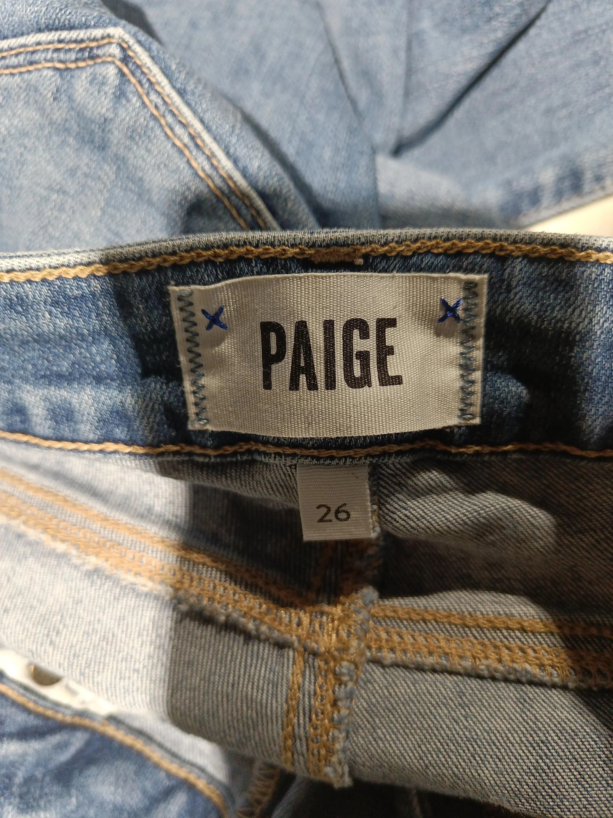 Paige Women's Jeans W 26 in Blue Cotton with Polyester, Spandex Skinny - Image 5