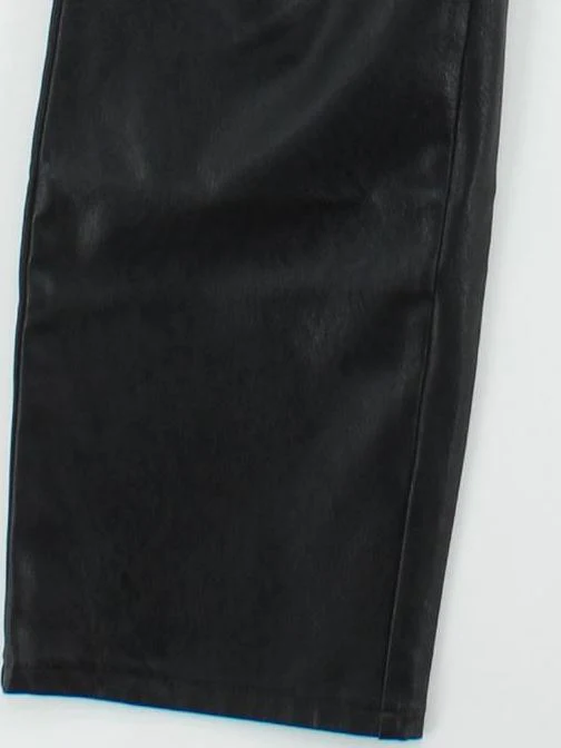 Paige Women's Trousers W 27 in Black Faux Leather with Polyester, Spandex Capri - Image 4