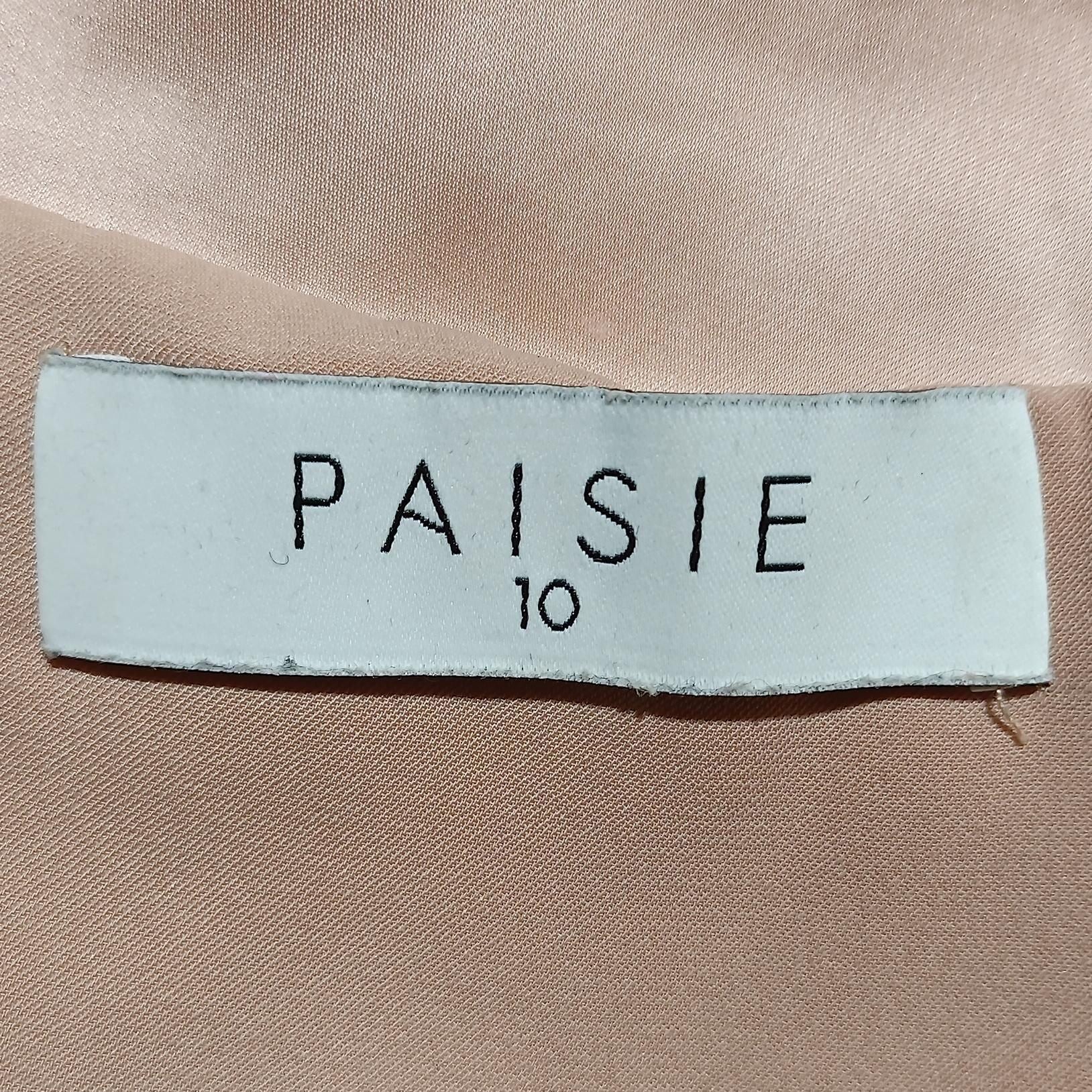 Paisie Women's Blouse UK 10 Pink 100% Polyester Long Sleeve Collared Basic - Image 5