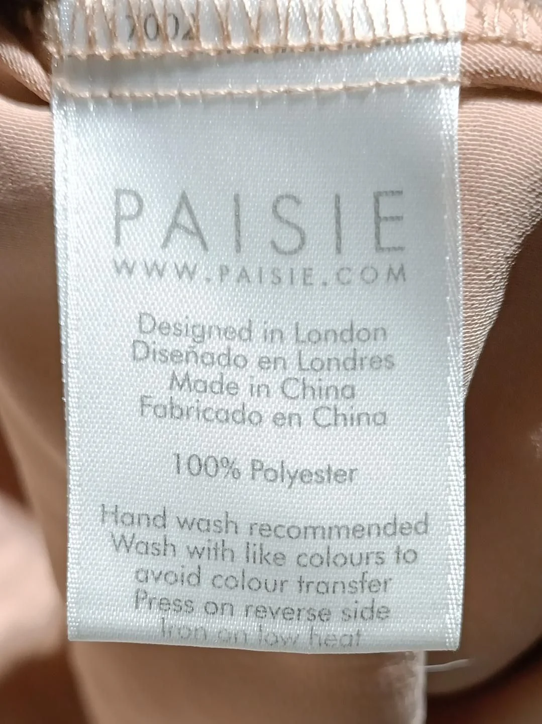 Paisie Women's Blouse UK 10 Pink 100% Polyester Long Sleeve Collared Basic - Image 6
