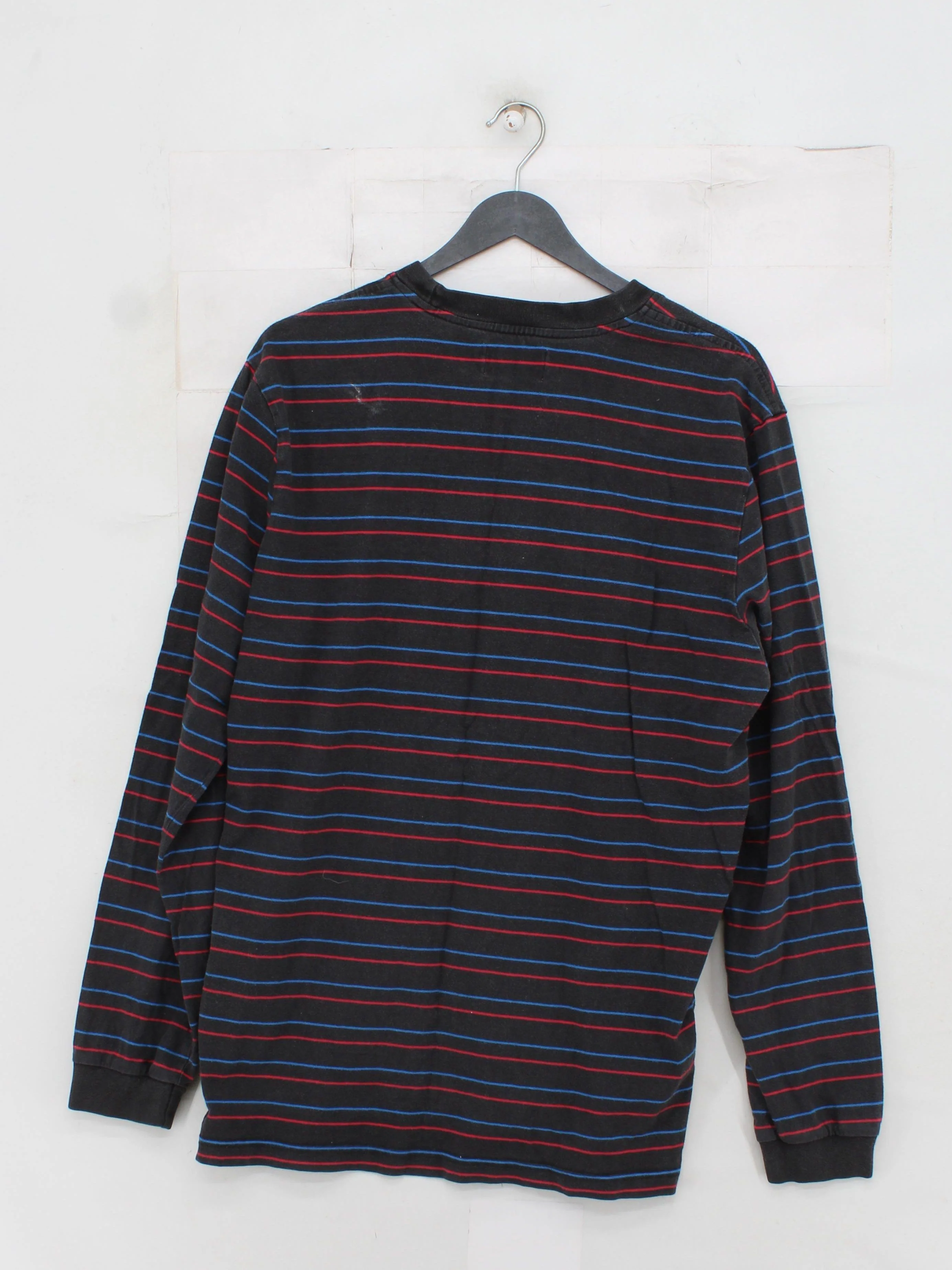 Palace Men's T-Shirt XL Grey Striped 100% Cotton Basic - Image 2