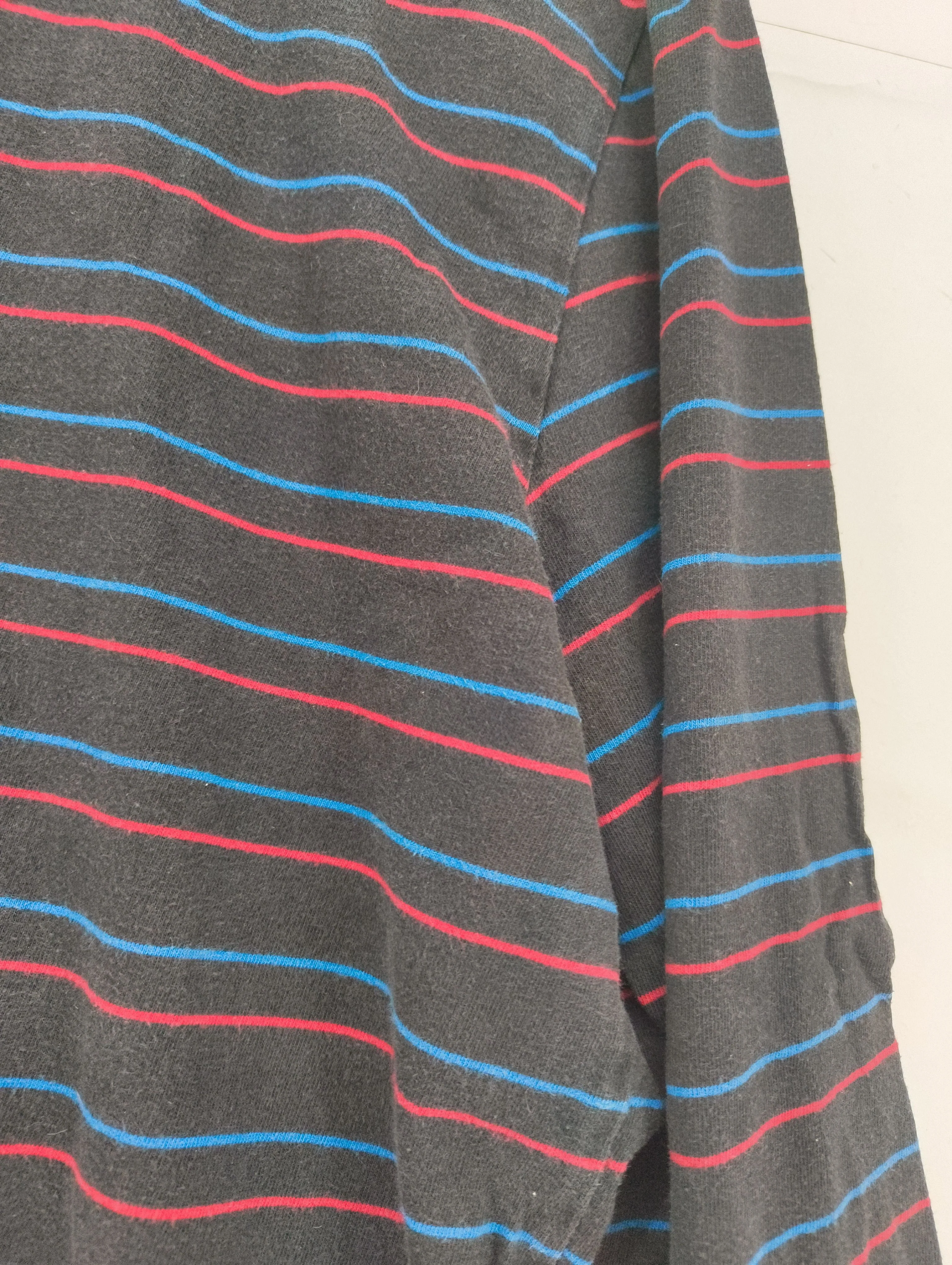 Palace Men's T-Shirt XL Grey Striped 100% Cotton Basic - Image 5