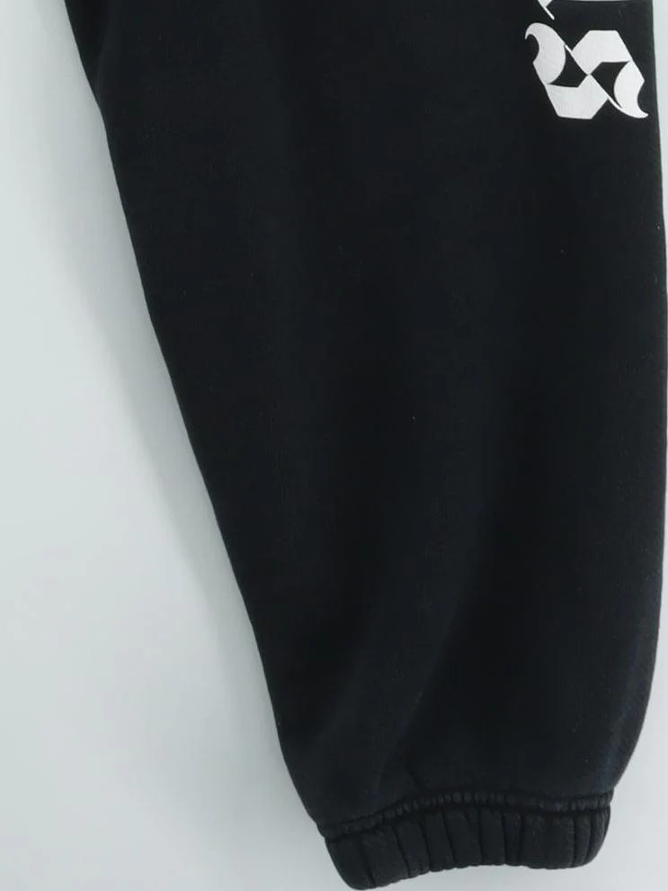 Palm Angels Men's Sports Bottoms M Black Graphic 100% Cotton Sweatpants - Image 4
