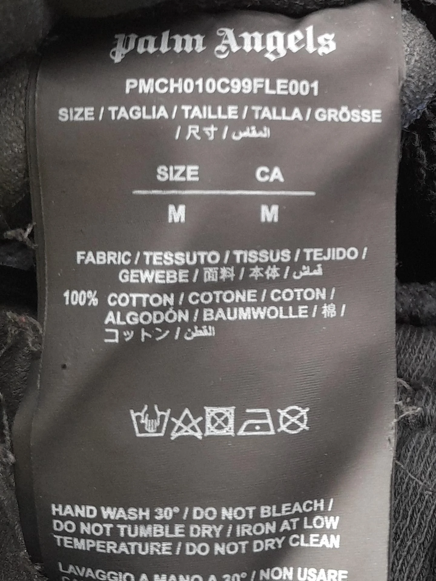 Palm Angels Men's Sports Bottoms M Black Graphic 100% Cotton Sweatpants - Image 7