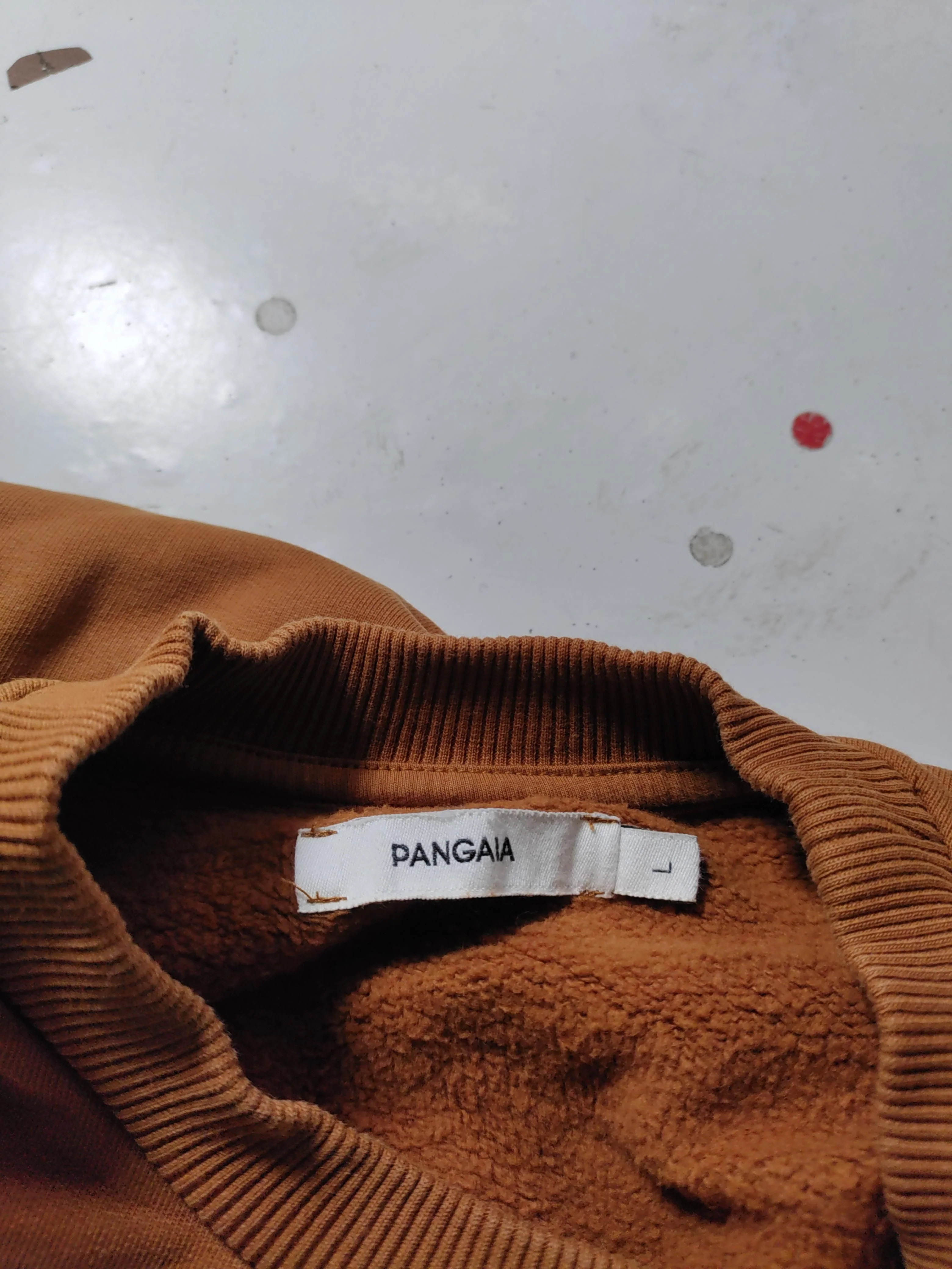 Pangaia Men's Hoodie L Tan 100% Cotton Pullover - Image 5