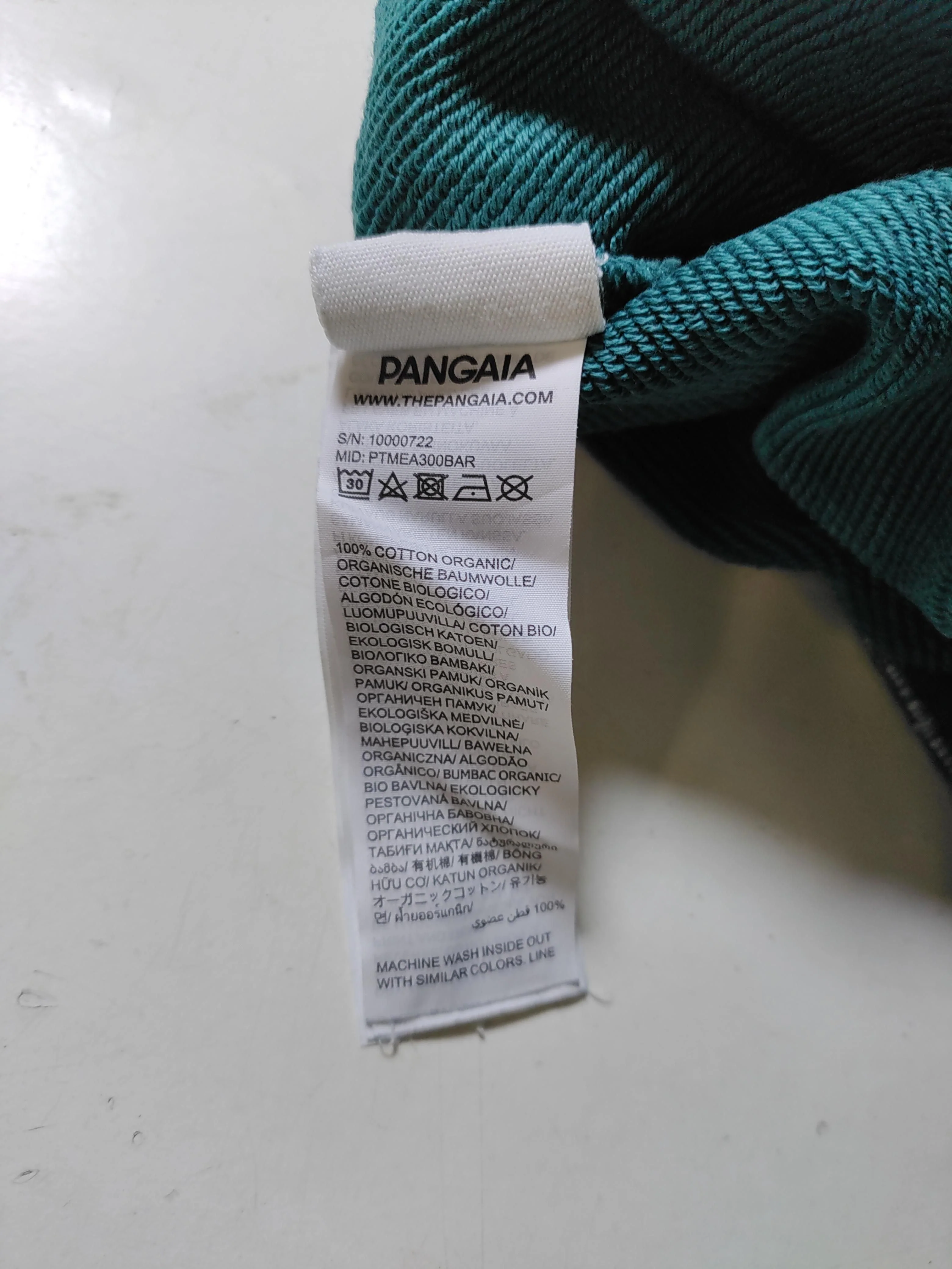Pangaia Men's Sports Bottoms L Green 100% Cotton Tapered Sweatpants - Image 6