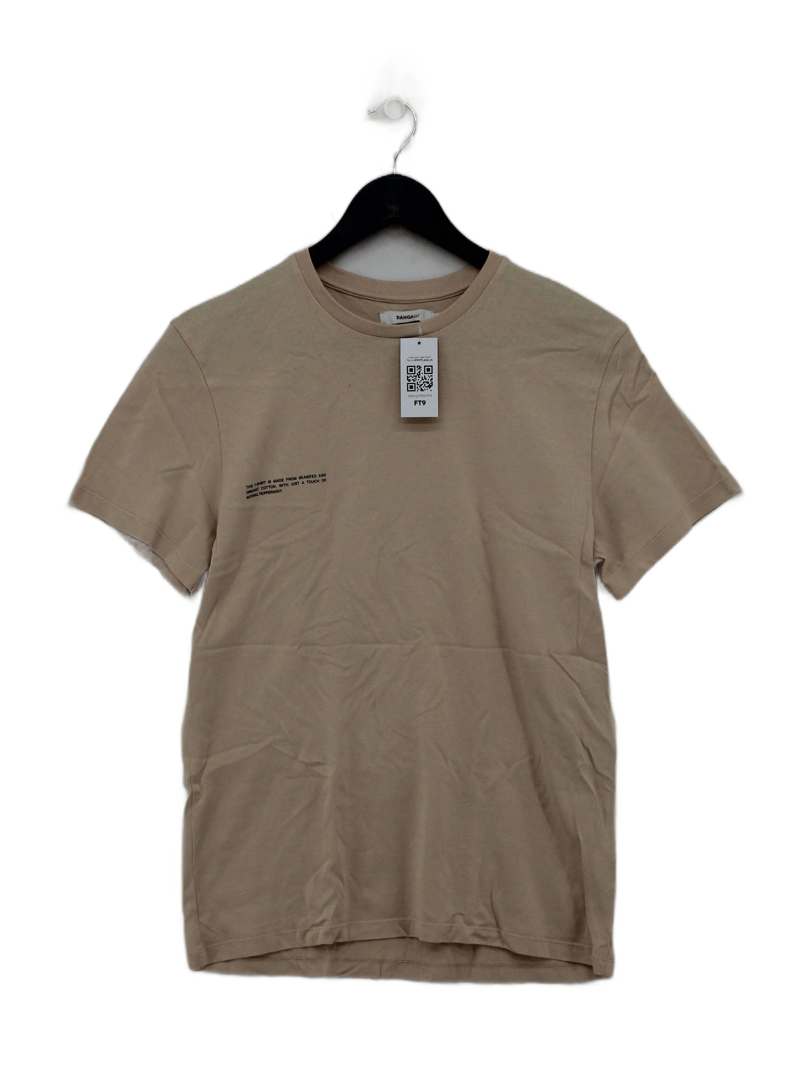 Pangaia Men's T-Shirt S Cream Cotton with Lyocell Modal Basic