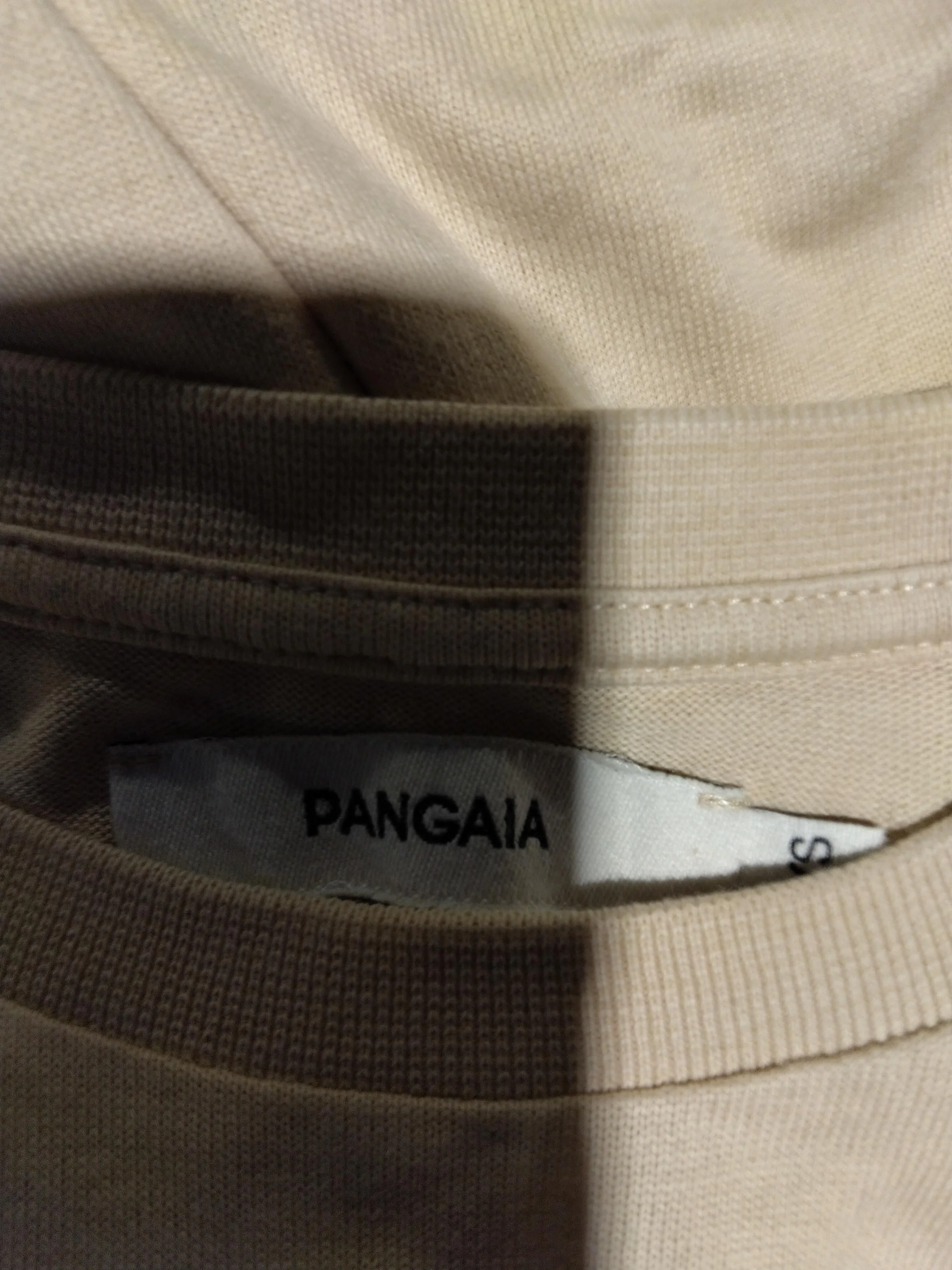 Pangaia Men's T-Shirt S Cream Cotton with Lyocell Modal Basic - Image 5