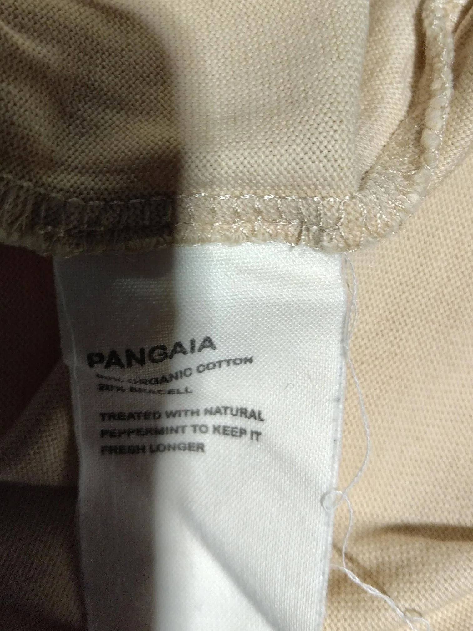 Pangaia Men's T-Shirt S Cream Cotton with Lyocell Modal Basic - Image 6