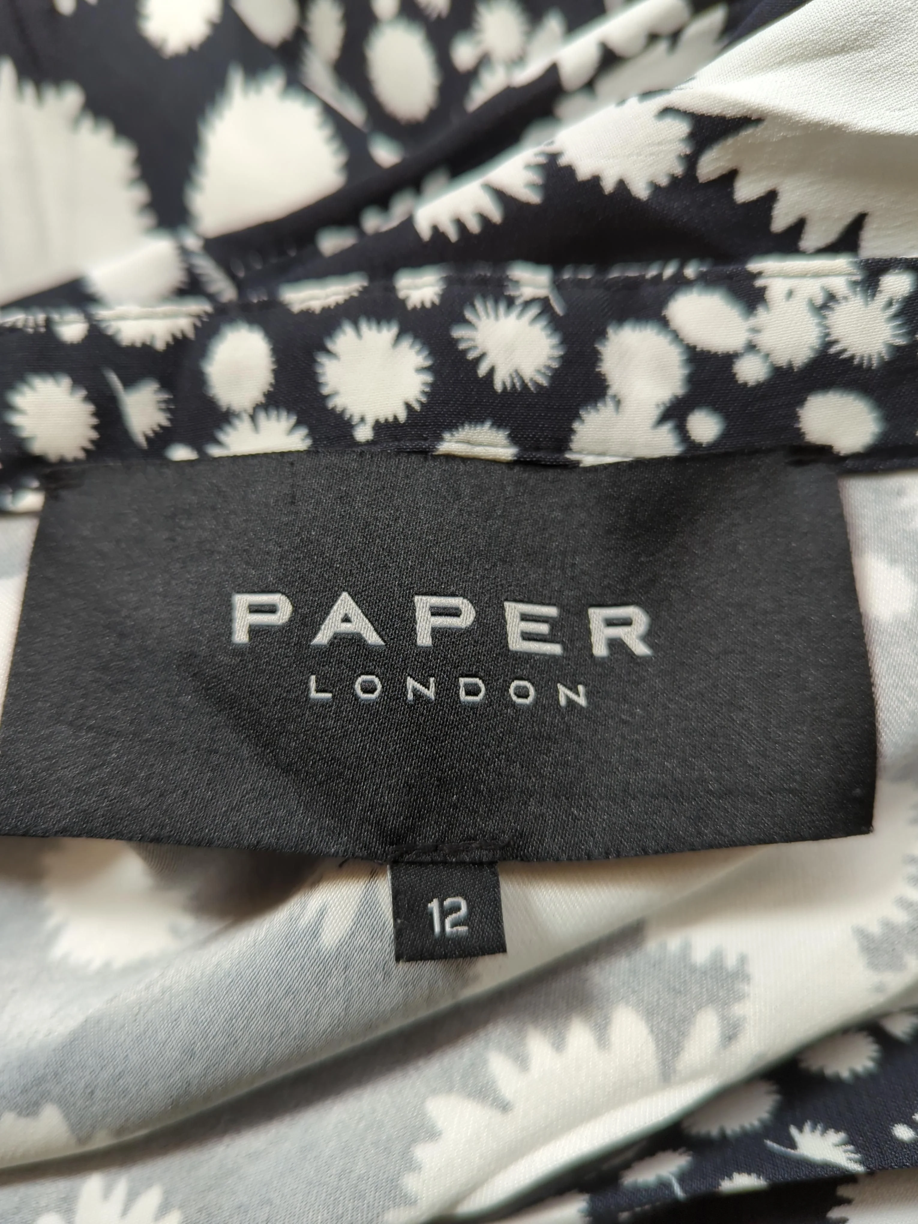Paper London Shirt Midi Dress UK12 in Black - Image 5