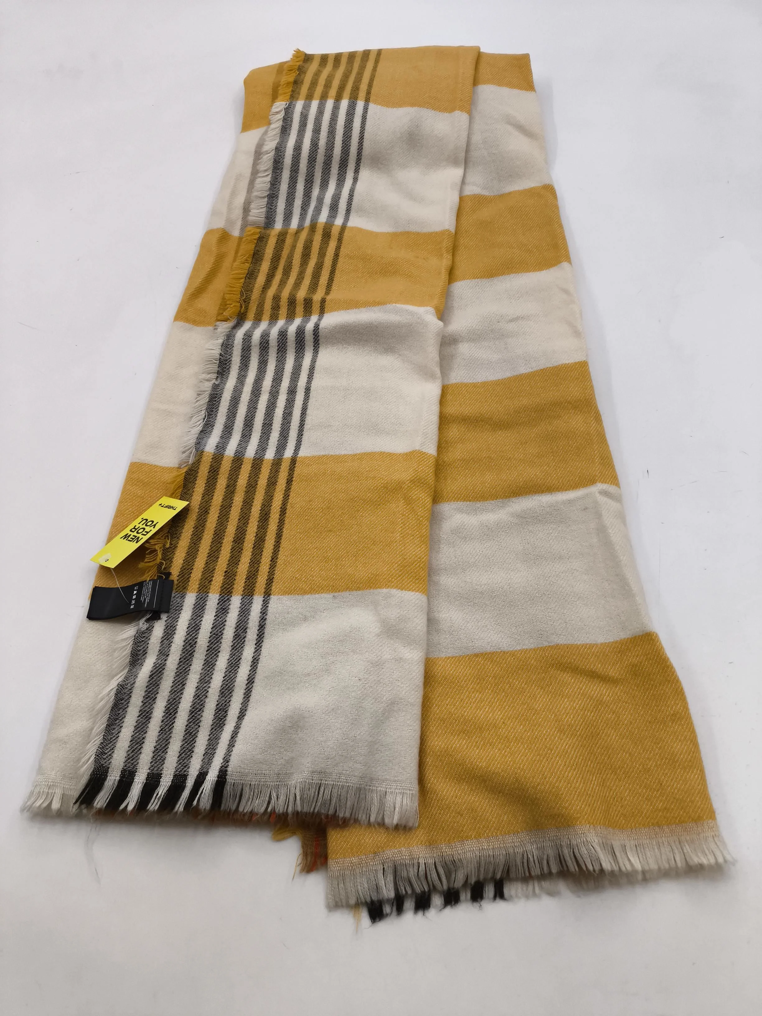 Parfois Men's Scarf Yellow Striped 100% Other Scarf - Image 2