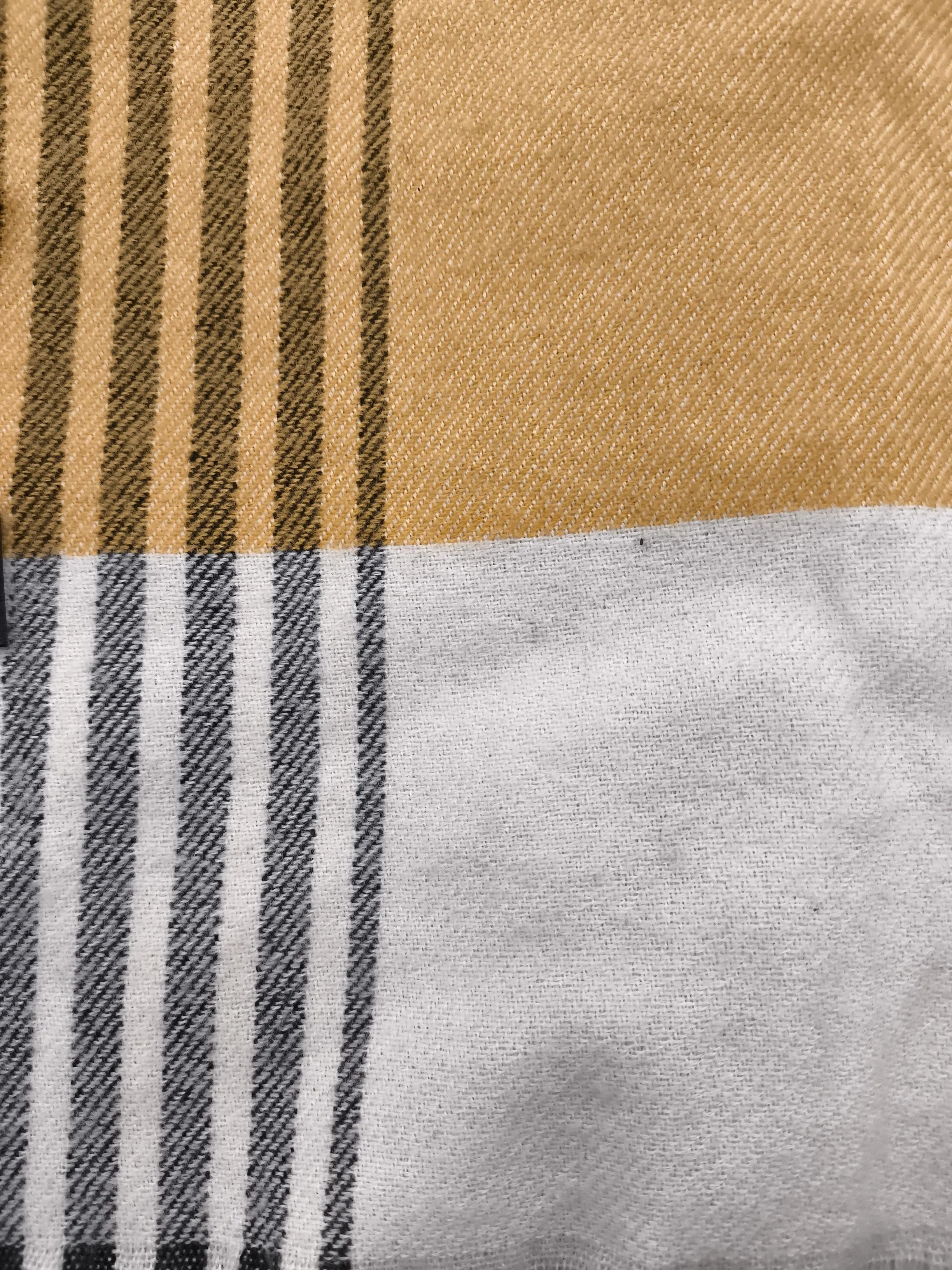 Parfois Men's Scarf Yellow Striped 100% Other Scarf - Image 3
