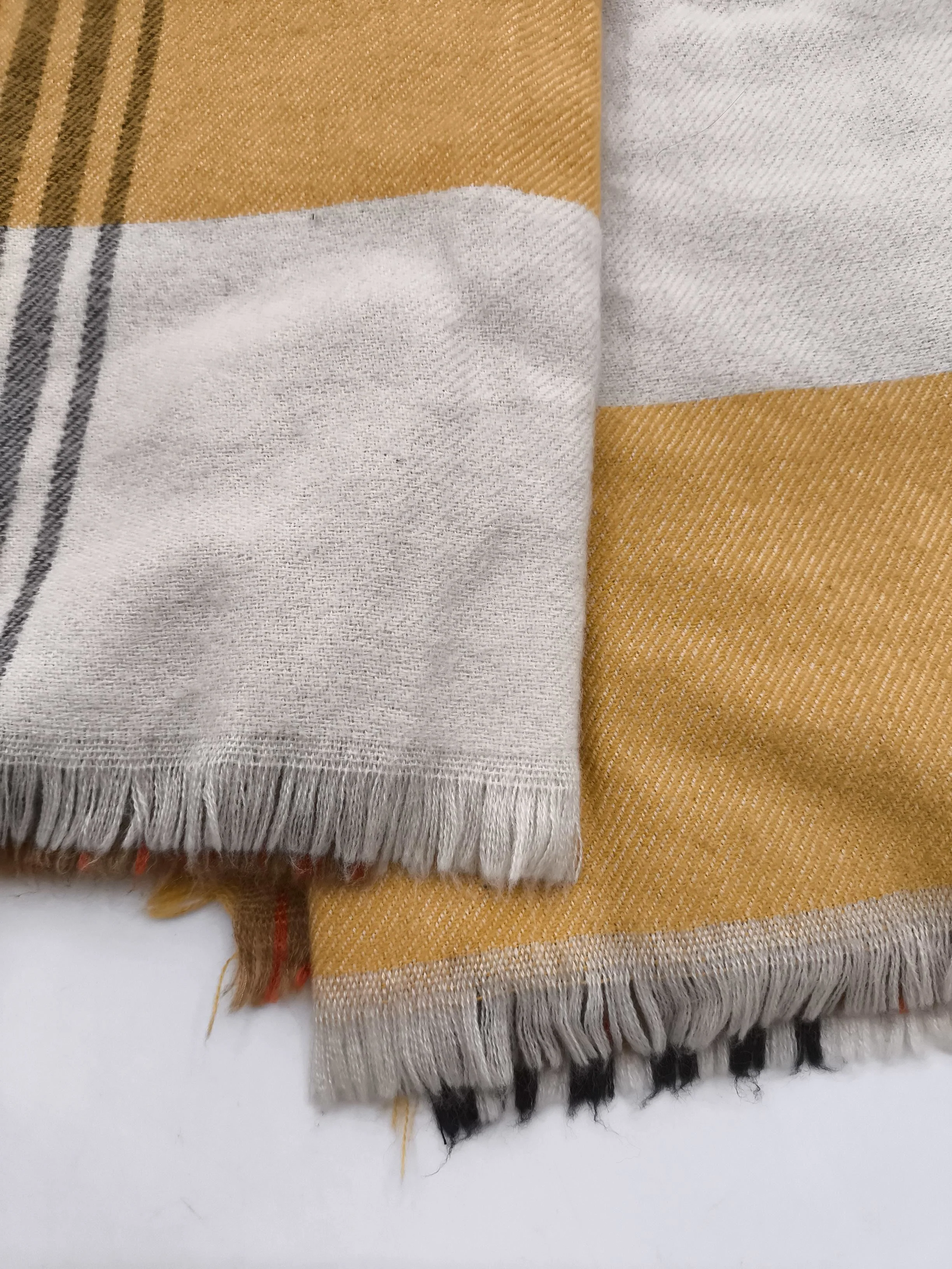 Parfois Men's Scarf Yellow Striped 100% Other Scarf - Image 4