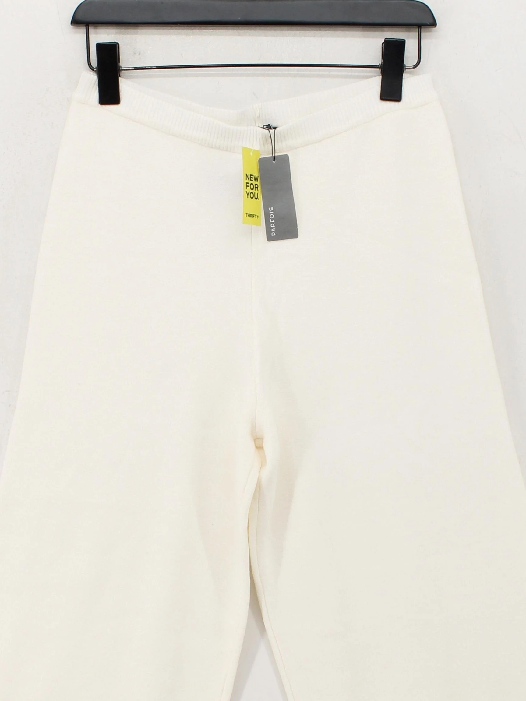 Parfois Women's Trousers M Cream Viscose with Polyester, Polyamide Sweatpants - Image 3