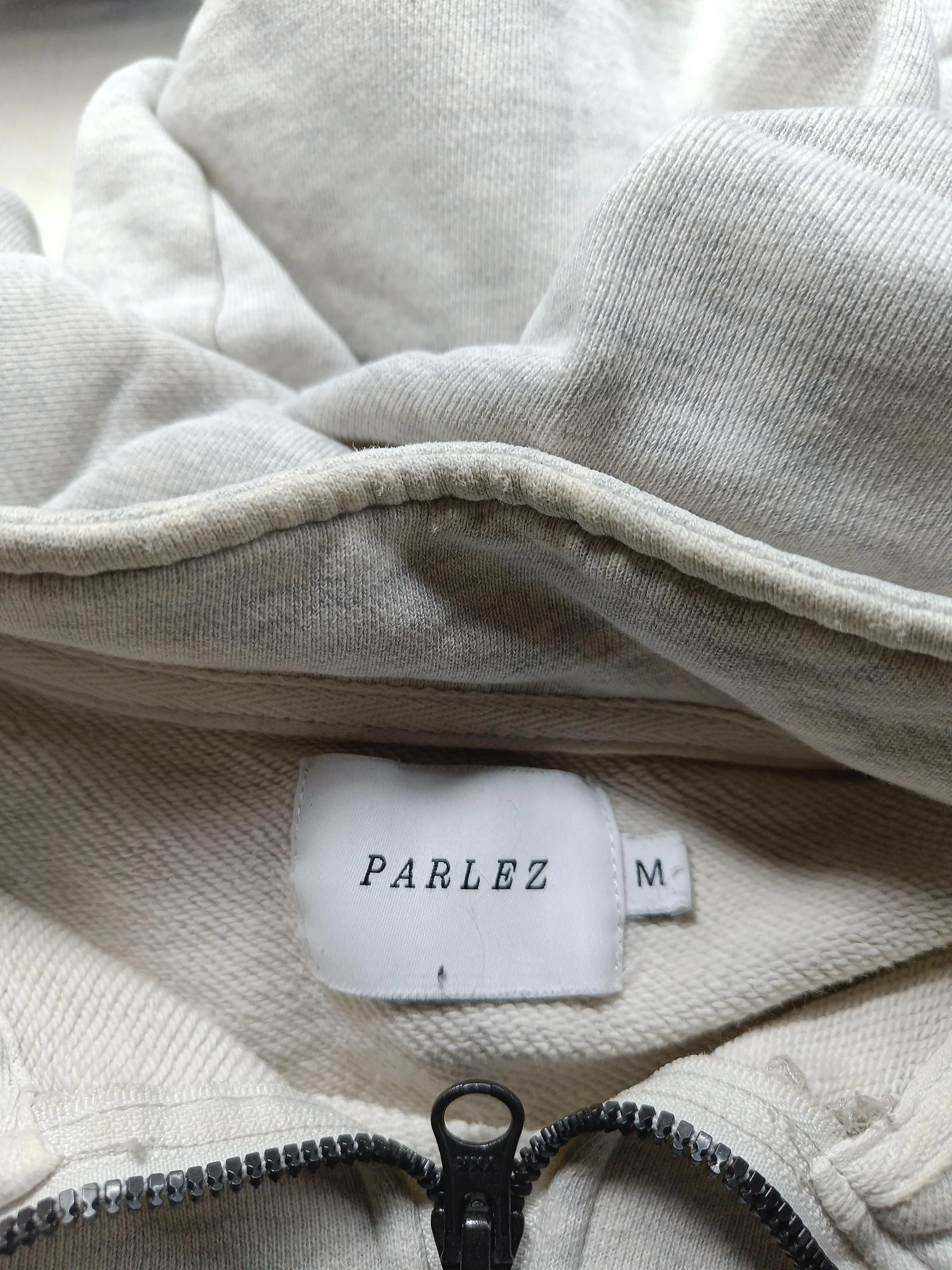 Parlez Men's Hoodie M Cream Cotton with Polyester Pullover - Image 6