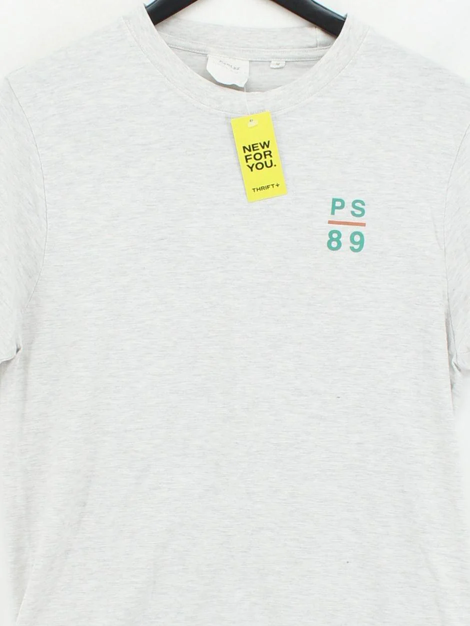 Parlez Men's T-Shirt M Grey Graphic Cotton with Viscose Basic - Image 3