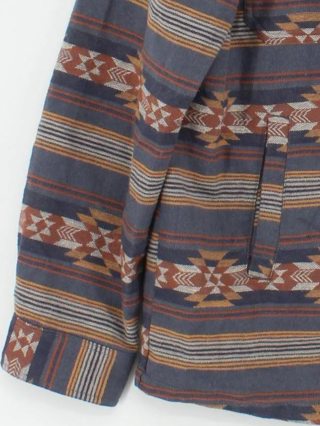 Passenger Men's Shirt M Multi Geometric 100% Cotton Basic - Image 4