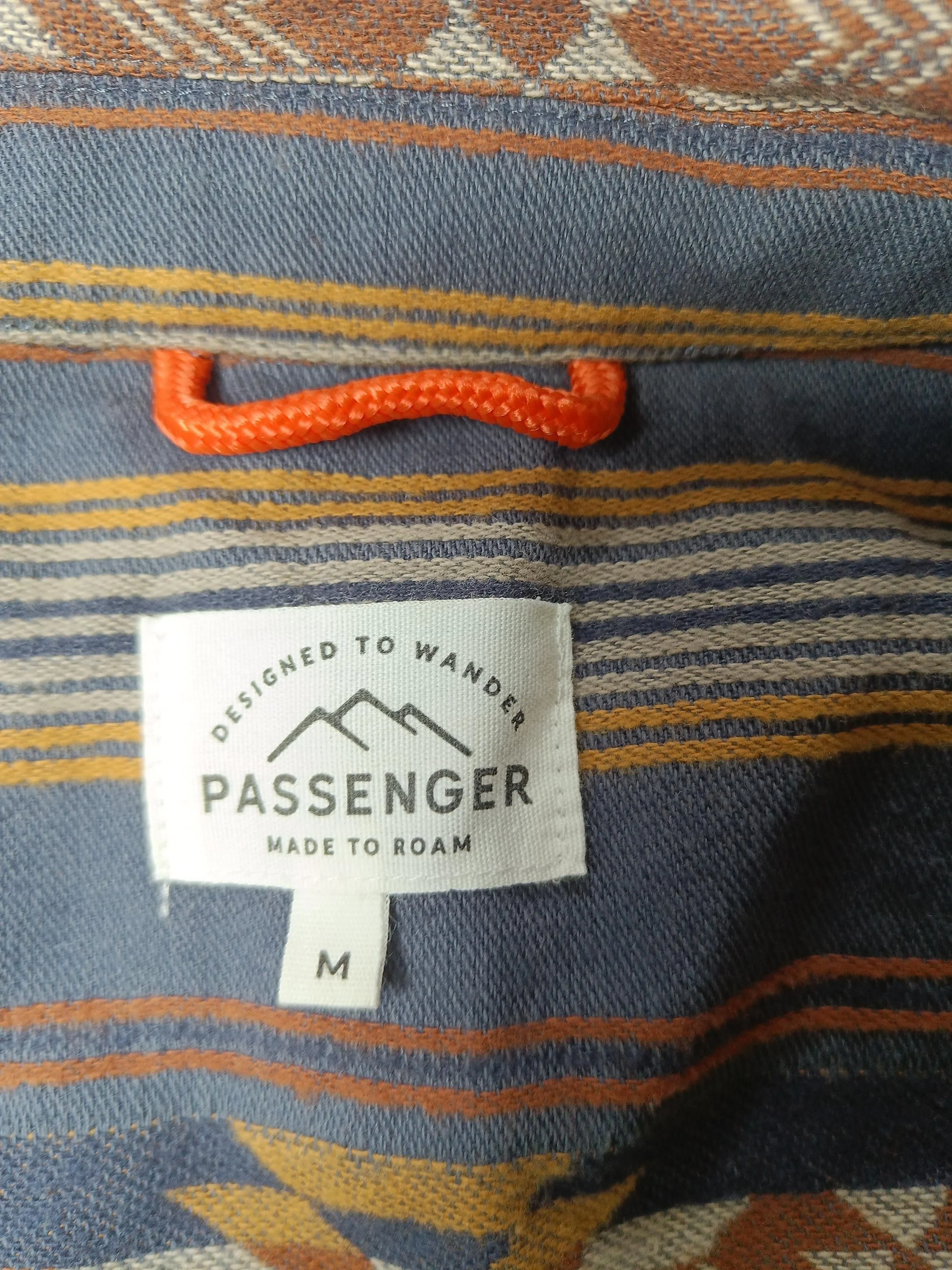 Passenger Men's Shirt M Multi Geometric 100% Cotton Basic - Image 5