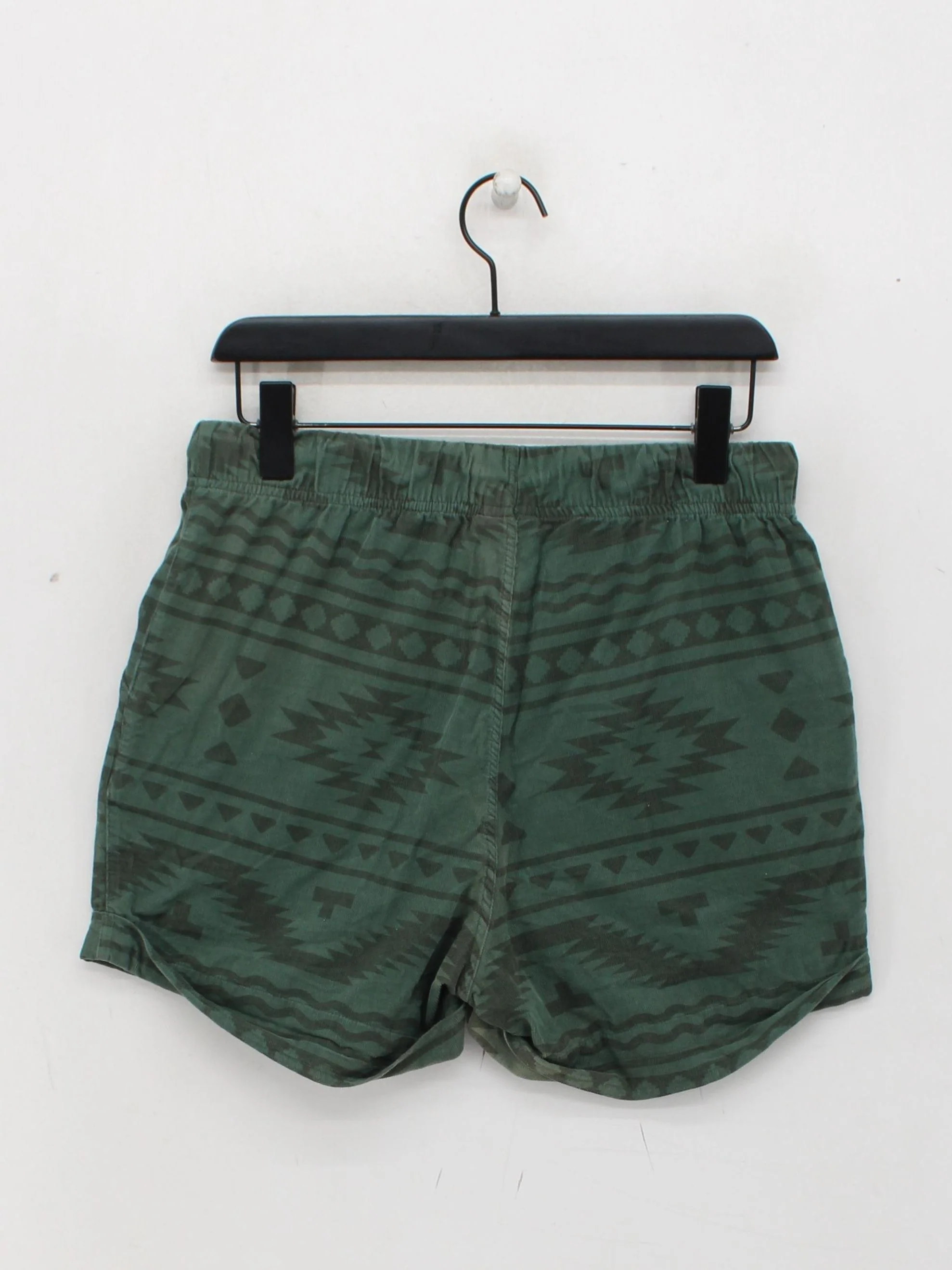 Passenger Men's Shorts M Green Paisley 100% Cotton Sweat - Image 2