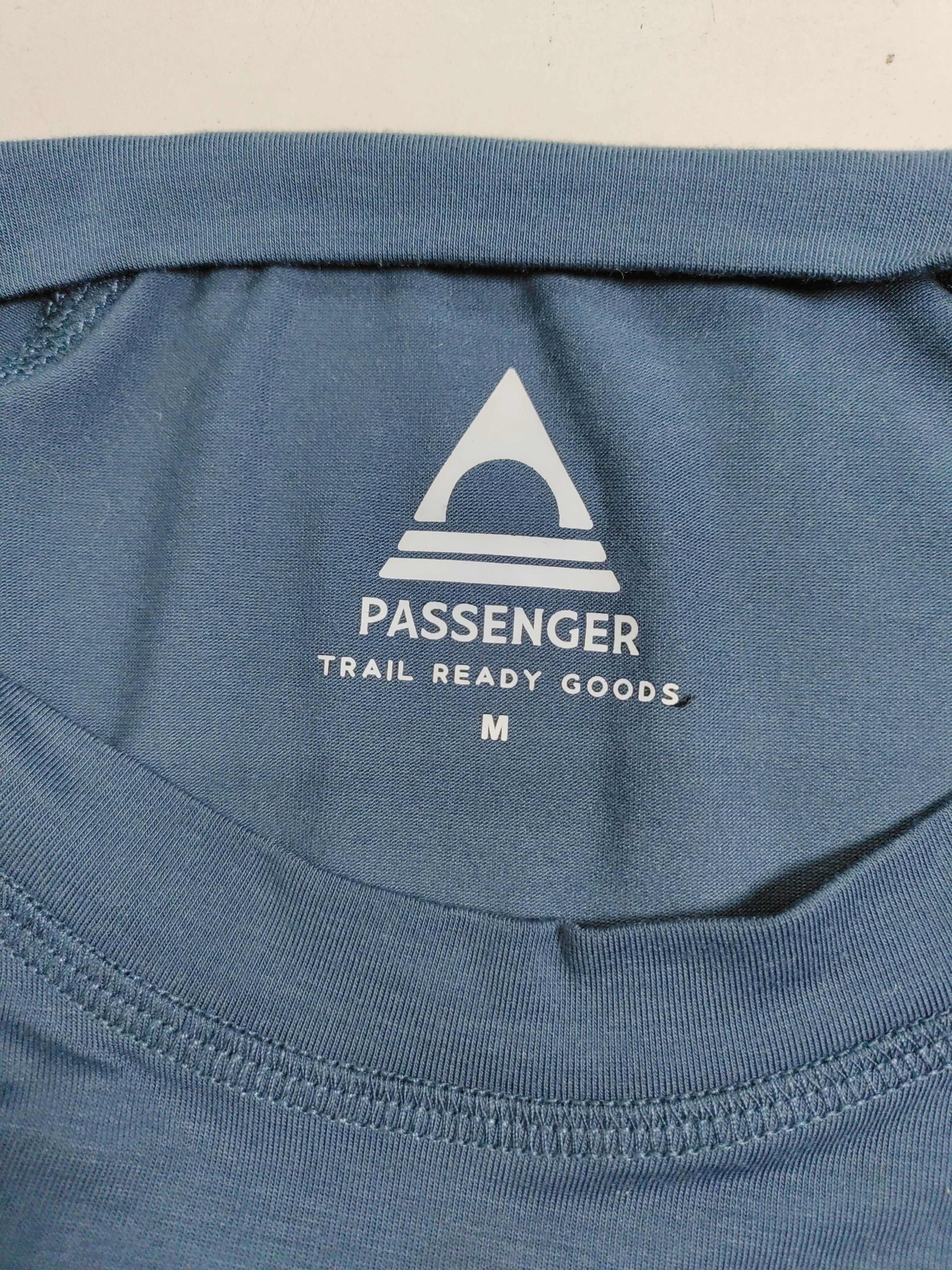 Passenger Men's T-Shirt M Blue Polyester with Elastane Basic - Image 5