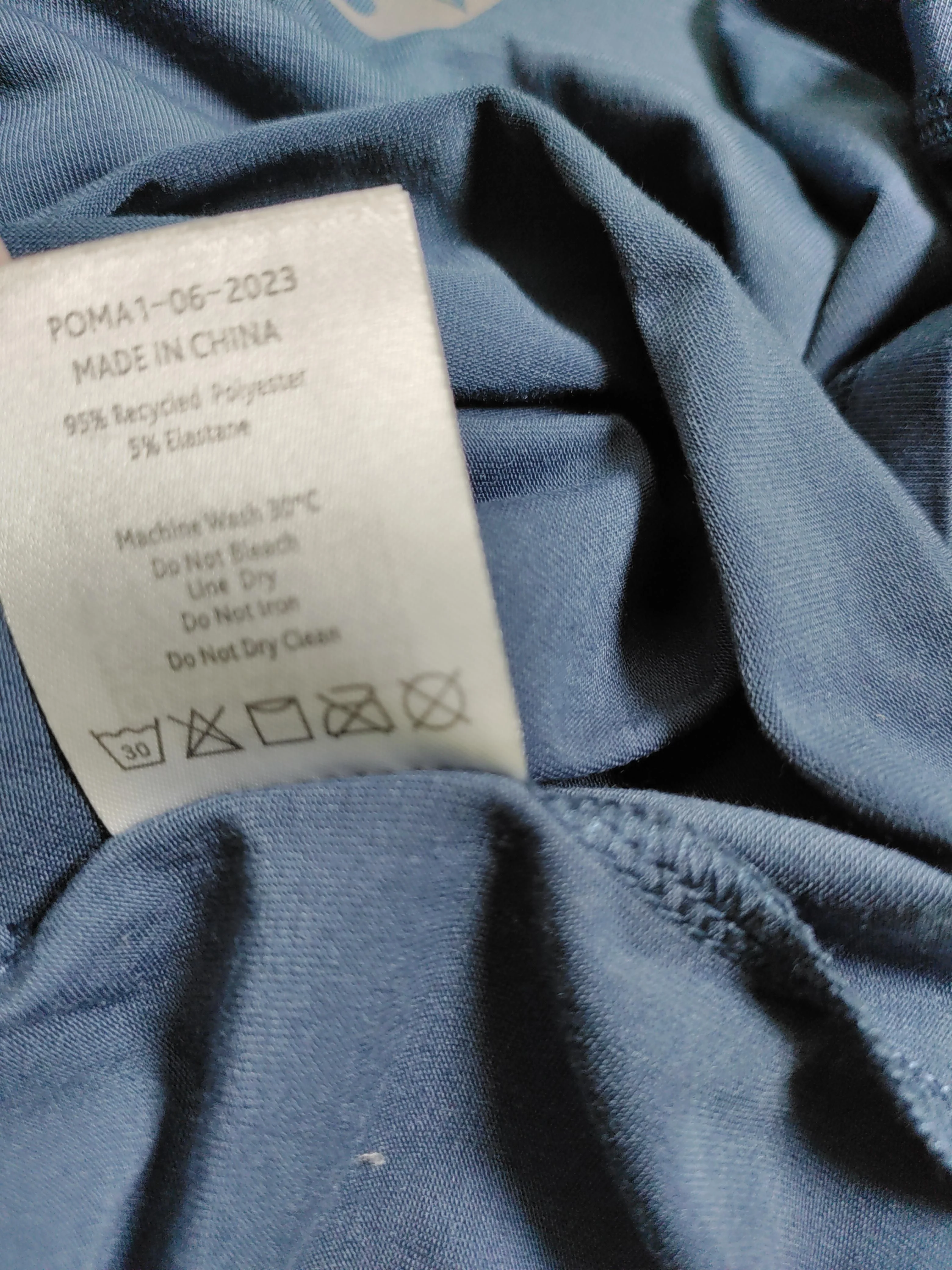 Passenger Men's T-Shirt M Blue Polyester with Elastane Basic - Image 6