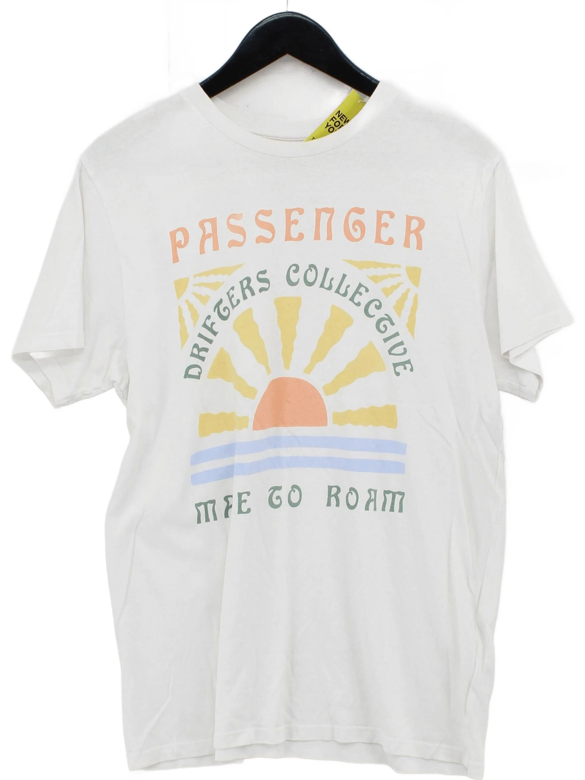 Passenger Men's T-Shirt S White Graphic 100% Cotton Basic