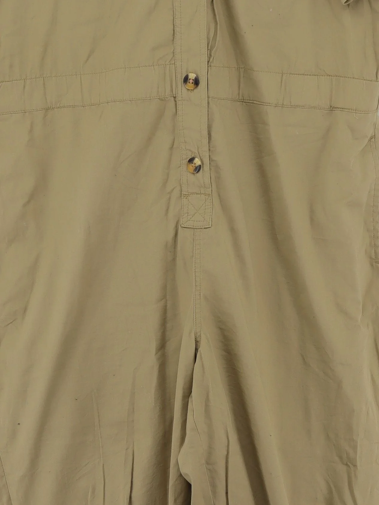 Passenger Women's Jumpsuit L Tan 100% Cotton Straight Jumpsuit - Image 3