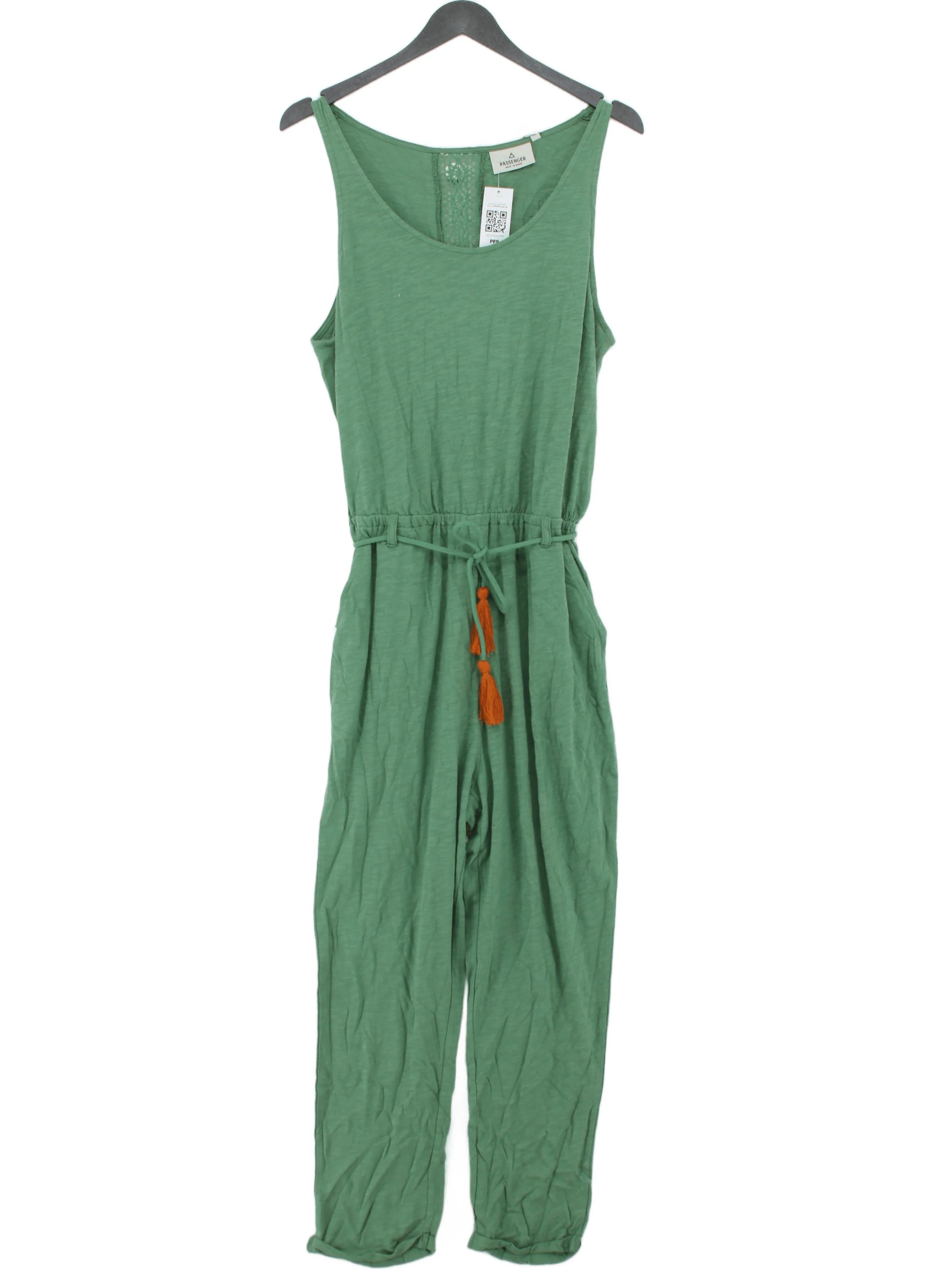 Passenger Women's Jumpsuit M Green 100% Cotton Tapered Jumpsuit