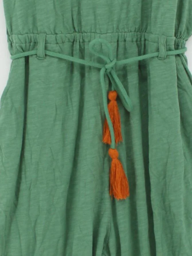Passenger Women's Jumpsuit M Green 100% Cotton Tapered Jumpsuit - Image 3
