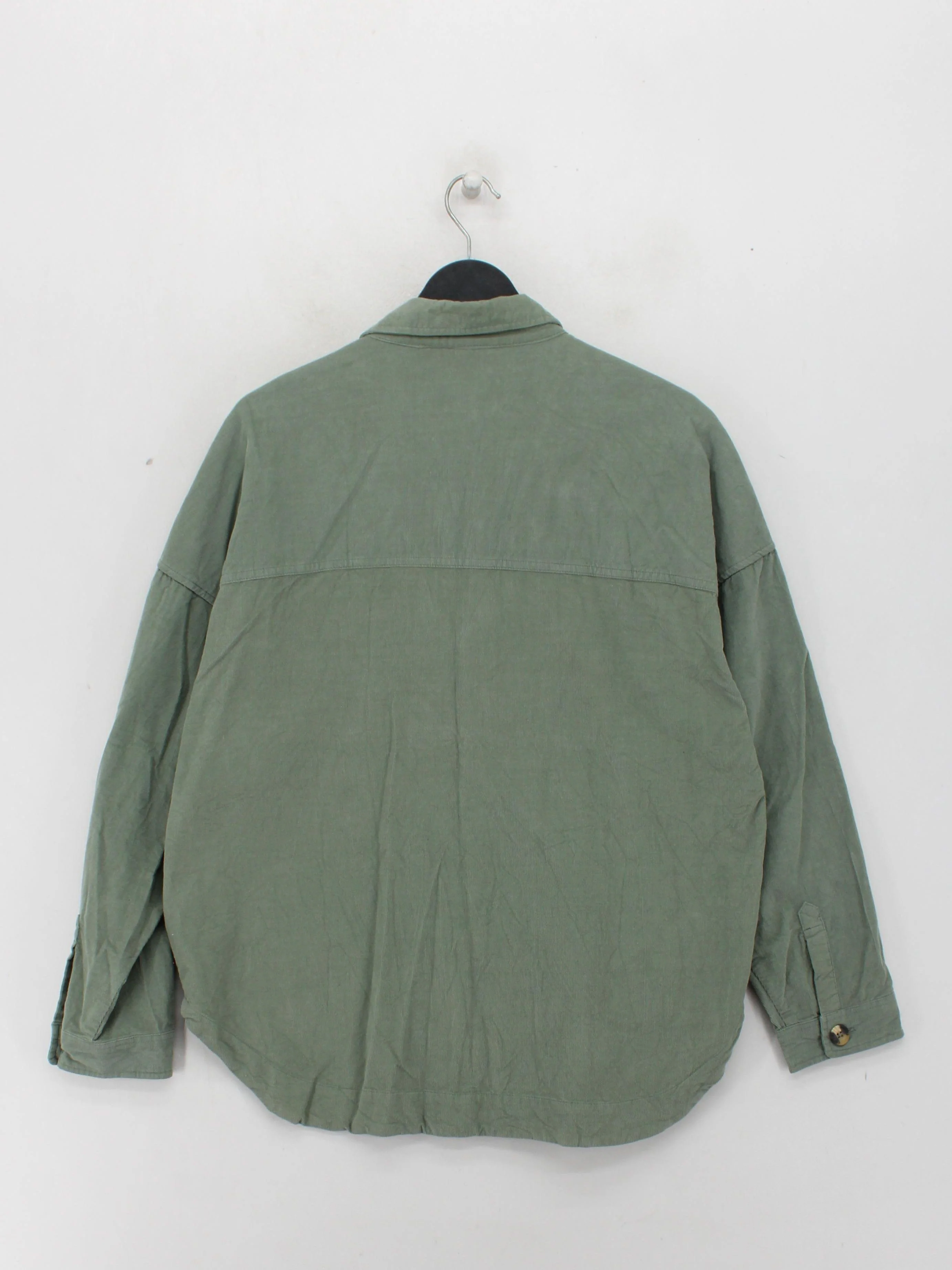 Passenger Women's Shirt L Green 100% Cotton Long Sleeve Collared Basic - Image 2