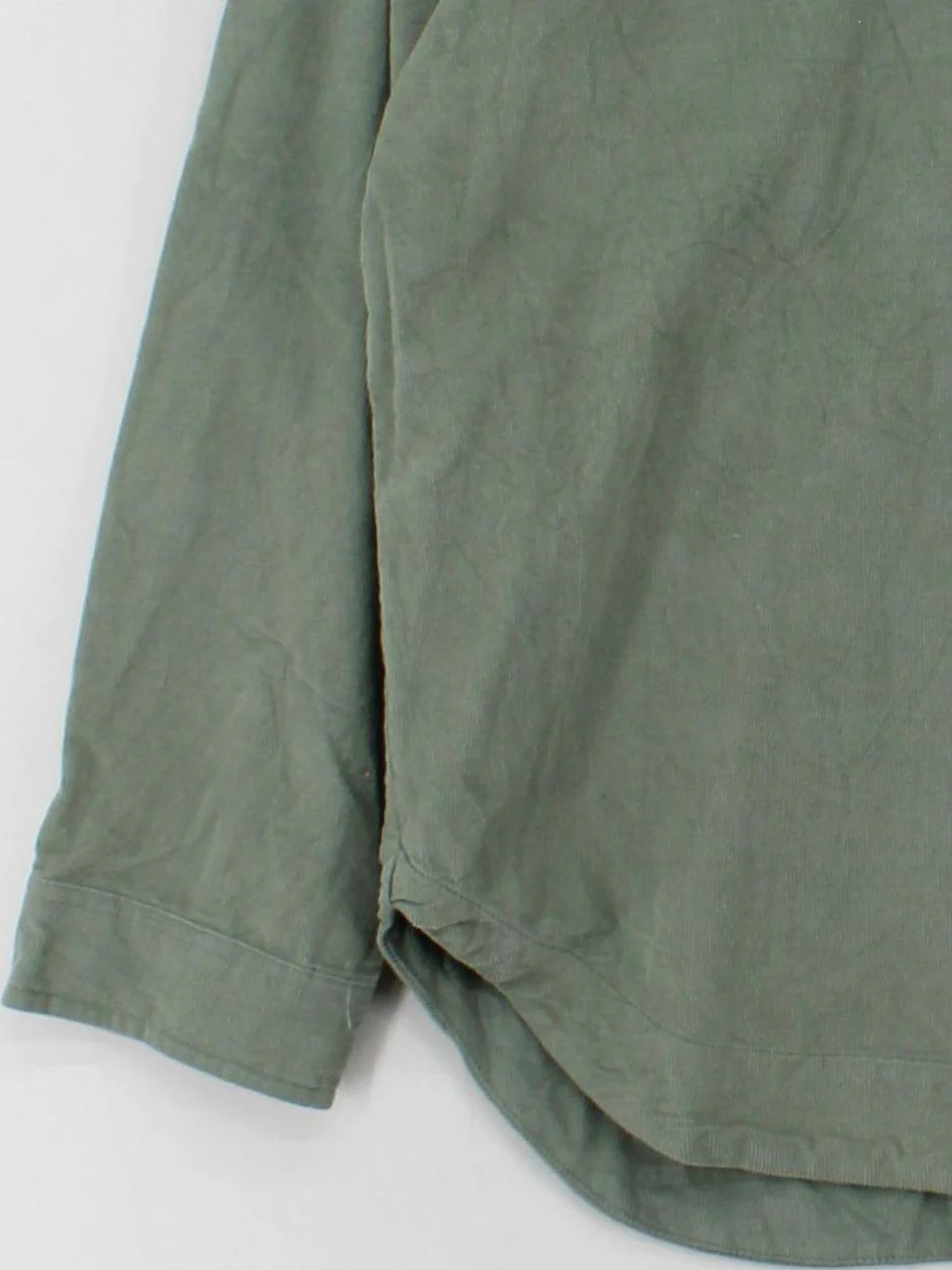Passenger Women's Shirt L Green 100% Cotton Long Sleeve Collared Basic - Image 4