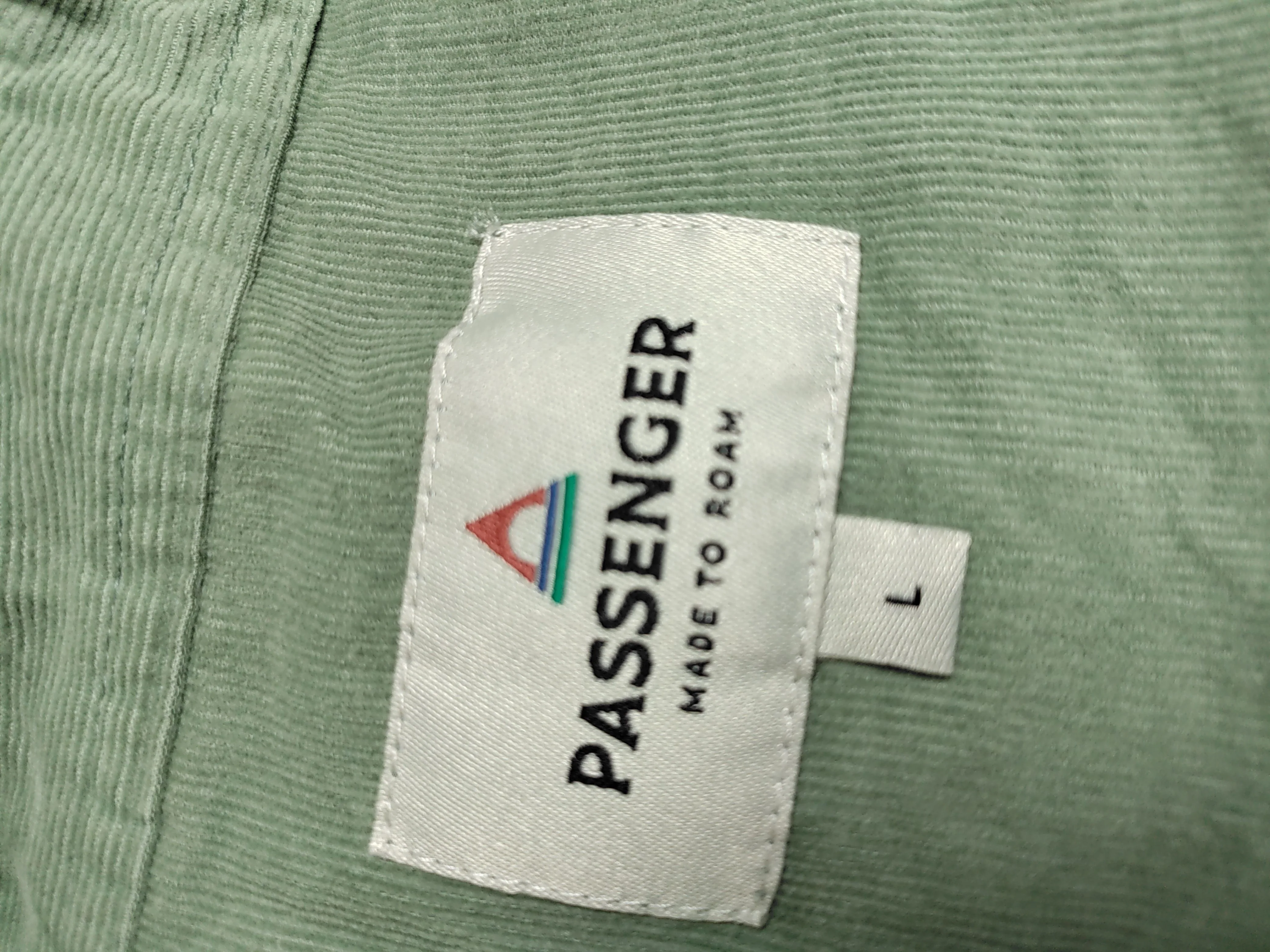 Passenger Women's Shirt L Green 100% Cotton Long Sleeve Collared Basic - Image 5
