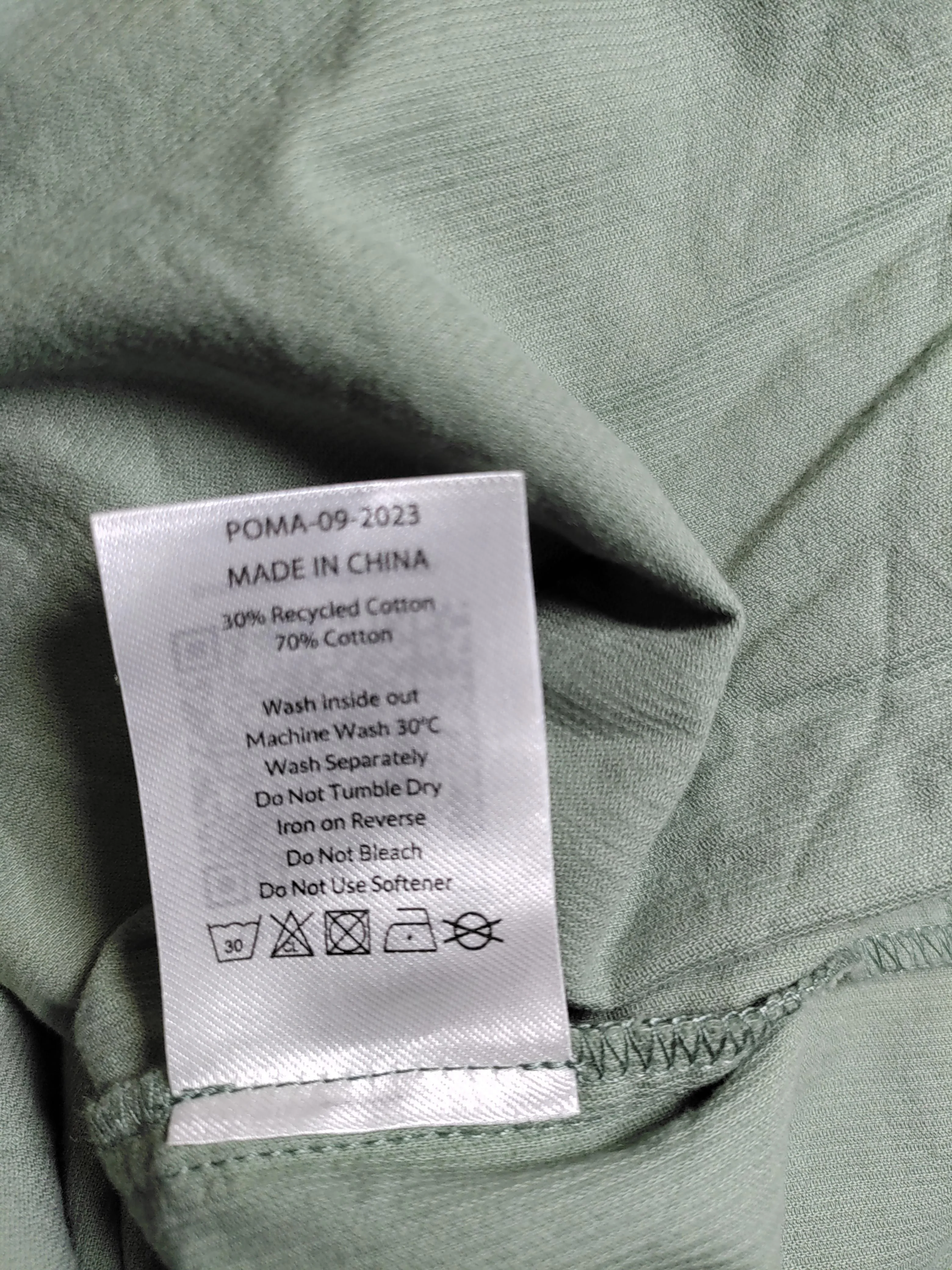 Passenger Women's Shirt L Green 100% Cotton Long Sleeve Collared Basic - Image 6