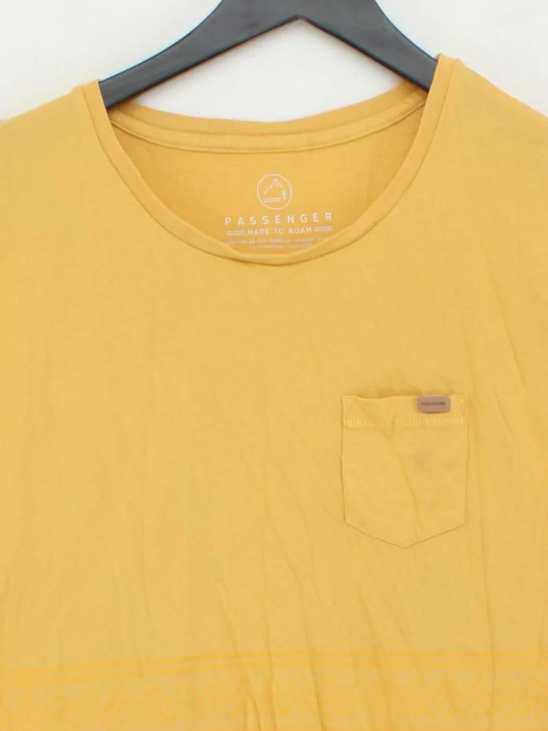 Passenger Women's T-Shirt S Yellow 100% Cotton Basic - Image 3