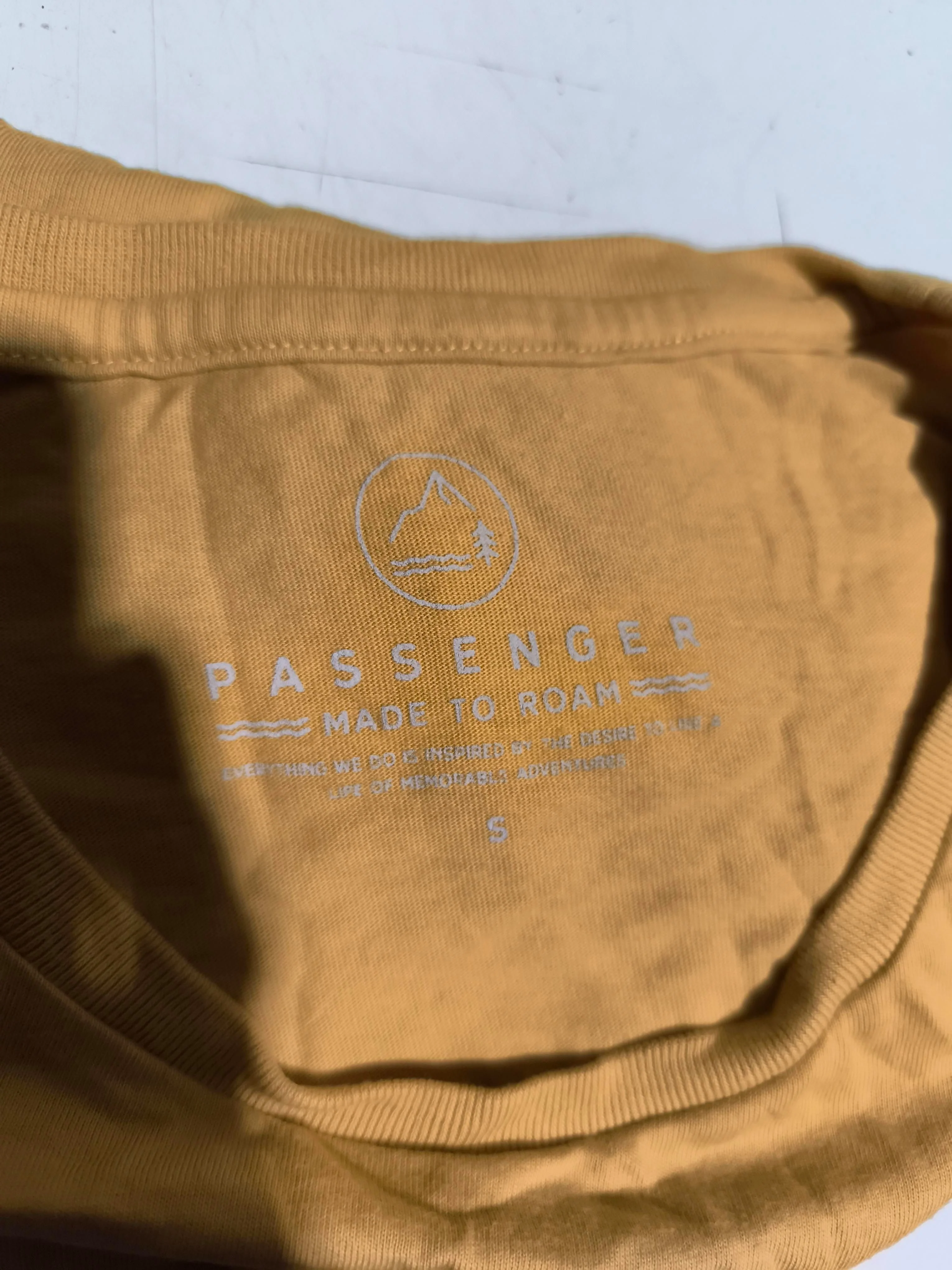 Passenger Women's T-Shirt S Yellow 100% Cotton Basic - Image 5