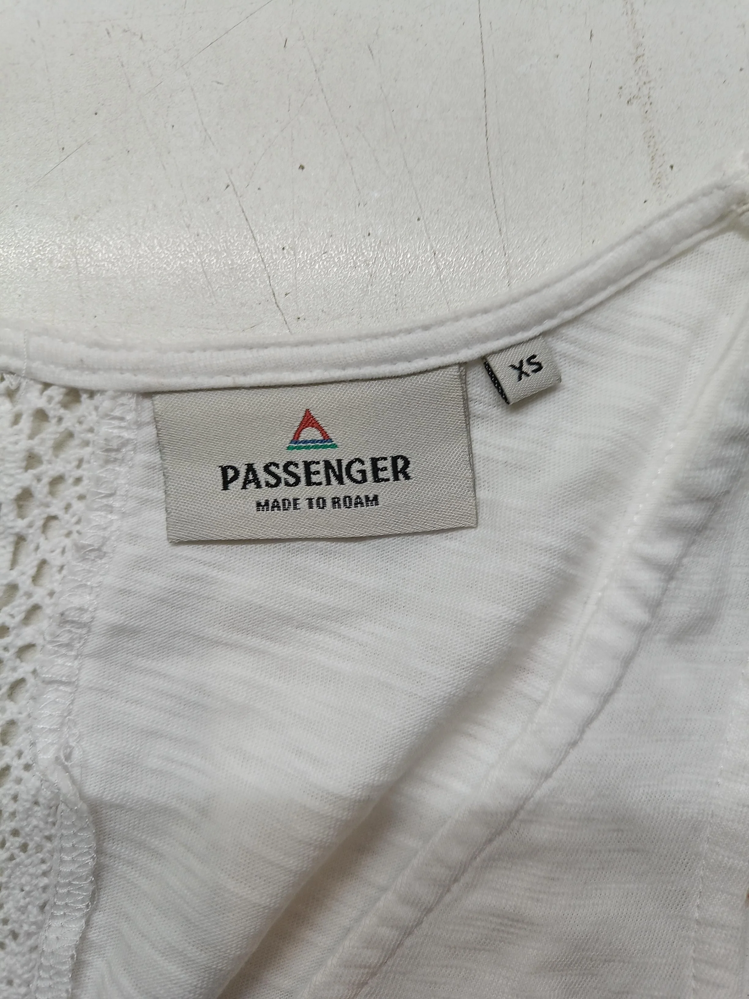 Passenger Women's T-Shirt XS White 100% Cotton Sleeveless V-Neck Basic - Image 5