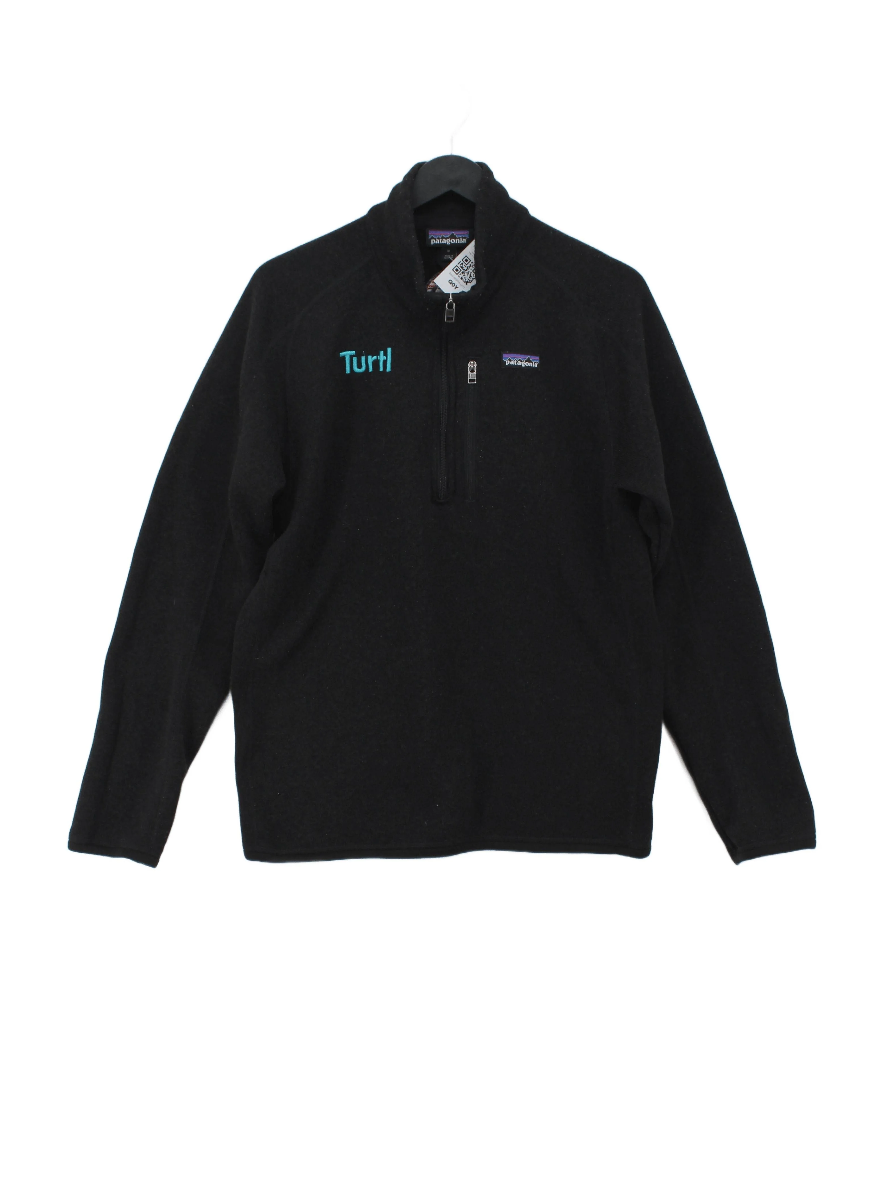 Patagonia Men's Hoodie M Black 100% Polyester Pullover