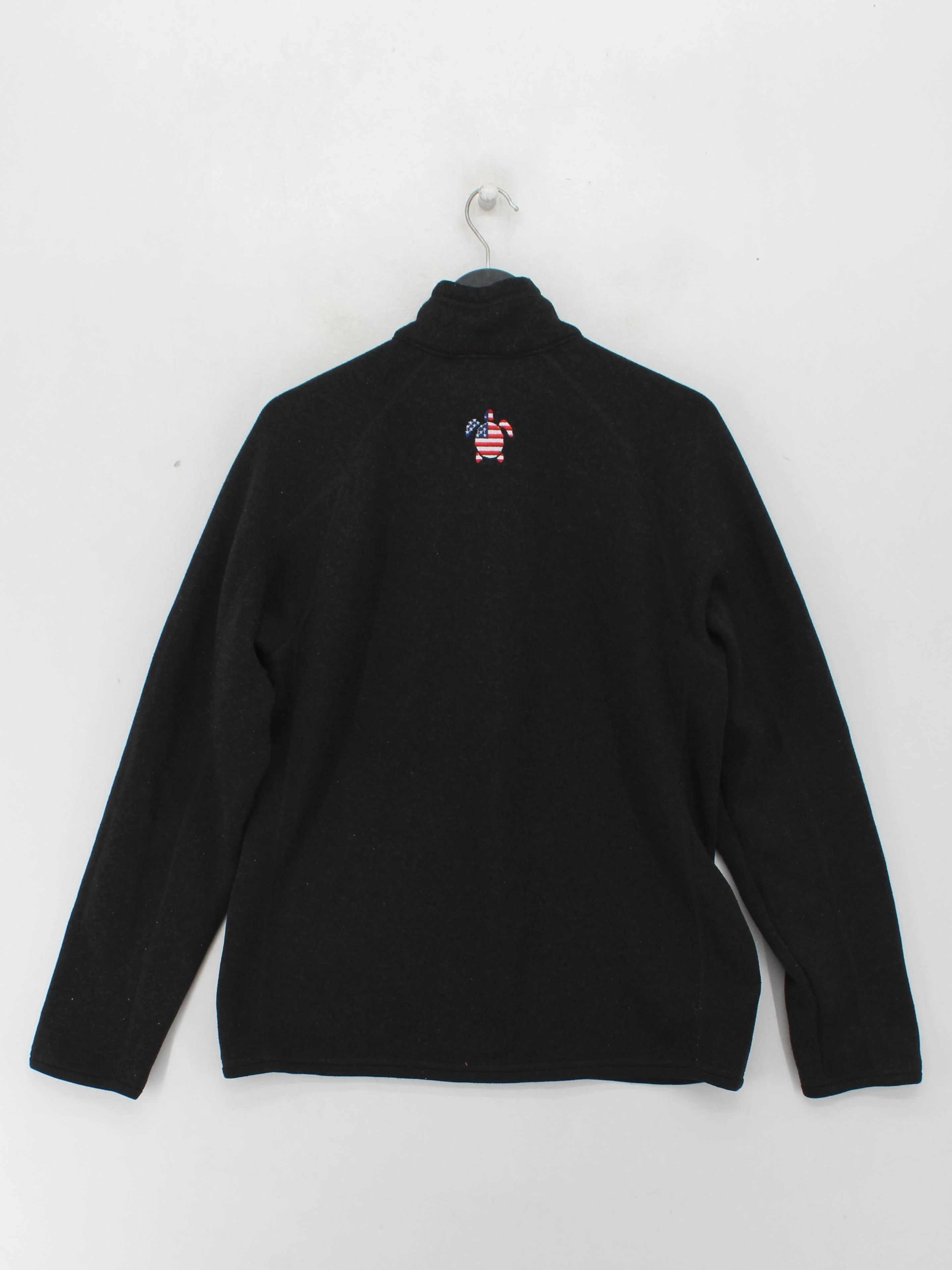 Patagonia Men's Hoodie M Black 100% Polyester Pullover - Image 2