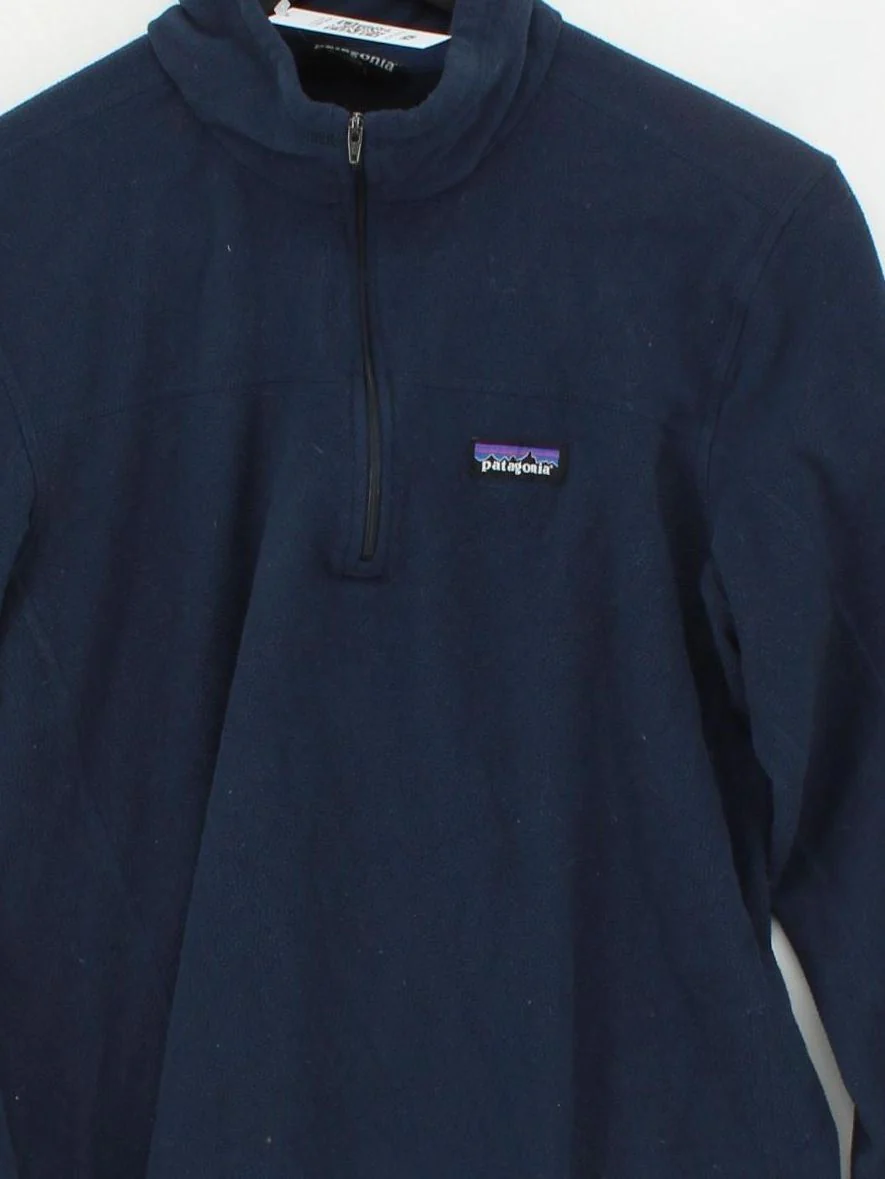 Patagonia Men's Hoodie M Blue 100% Polyester Pullover - Image 3