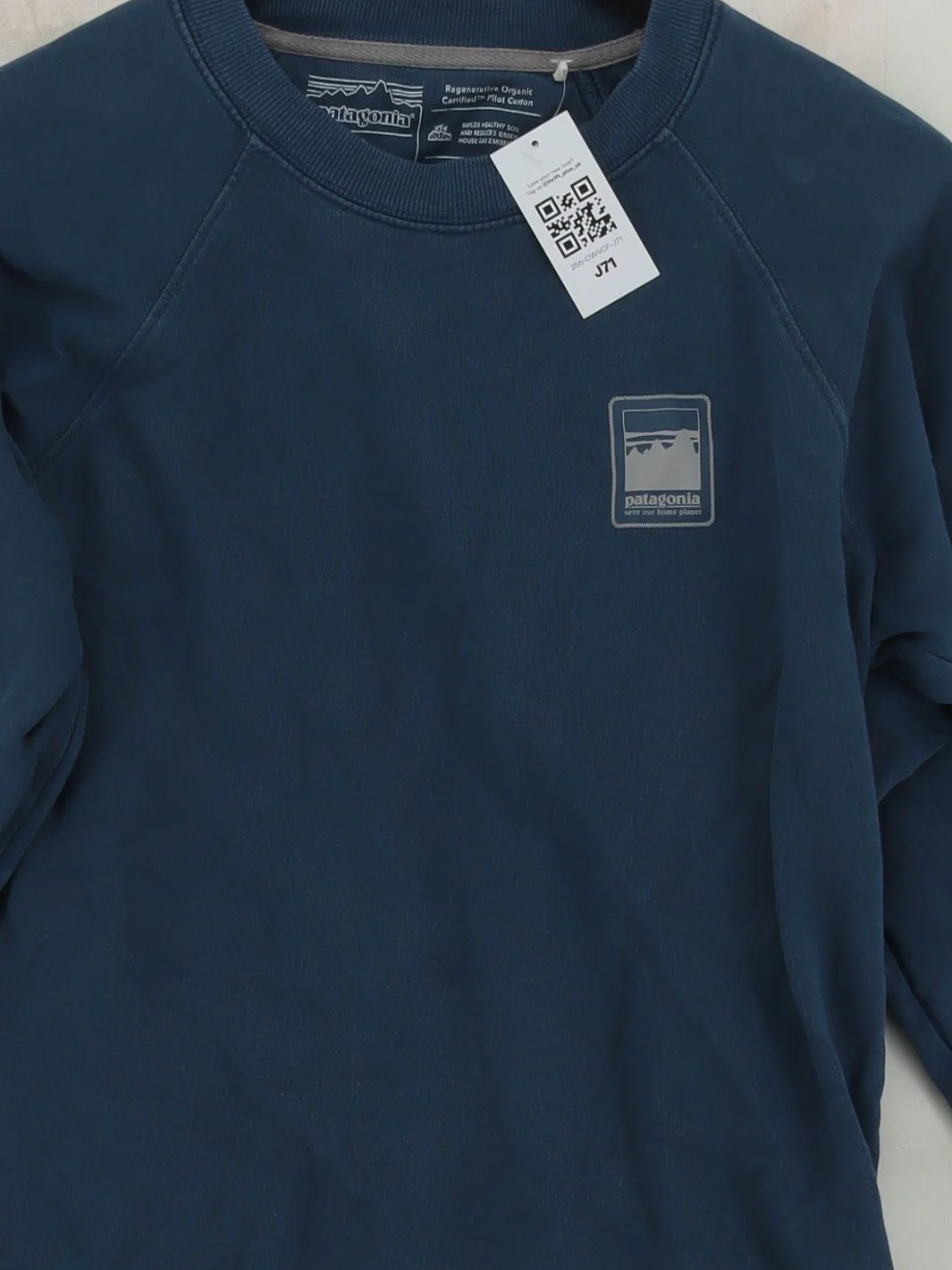 Patagonia Men's Hoodie M Blue Graphic 100% Cotton Pullover - Image 3