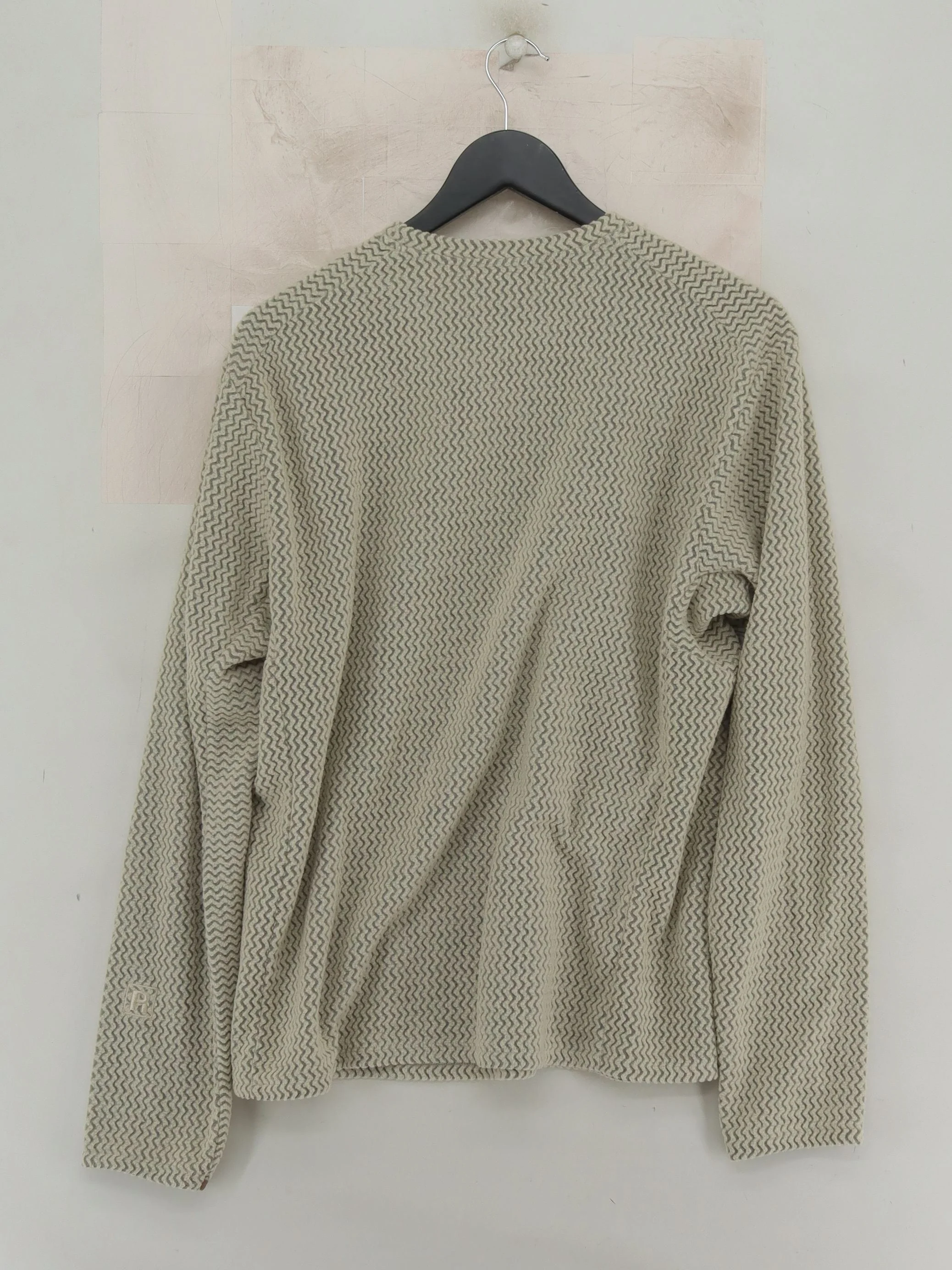 Patagonia Men's Jumper M Cream Geometric 100% Polyester Round Neck Pullover - Image 2