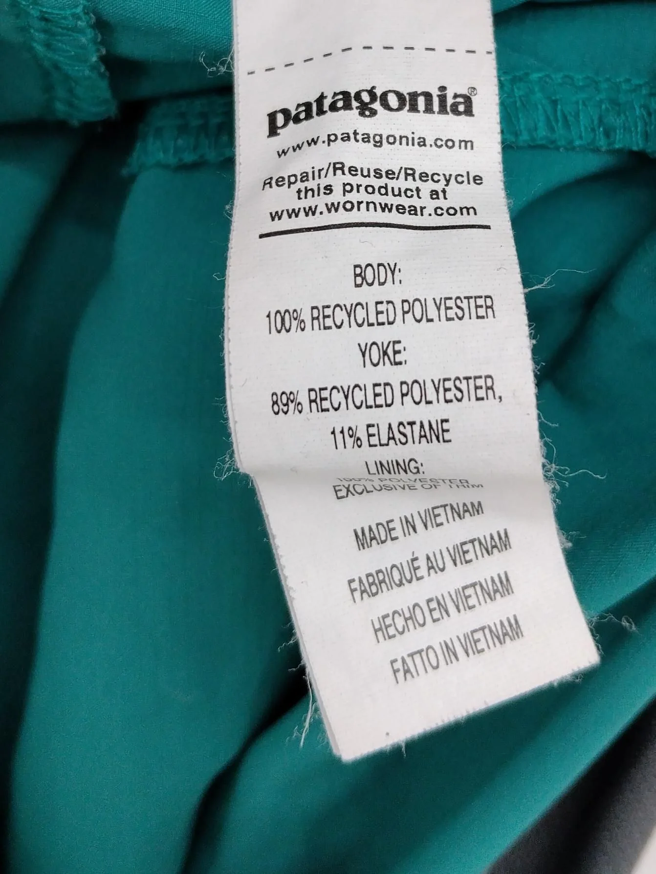 Patagonia Men's Shorts M Green Polyester with Elastane Sweat - Image 7