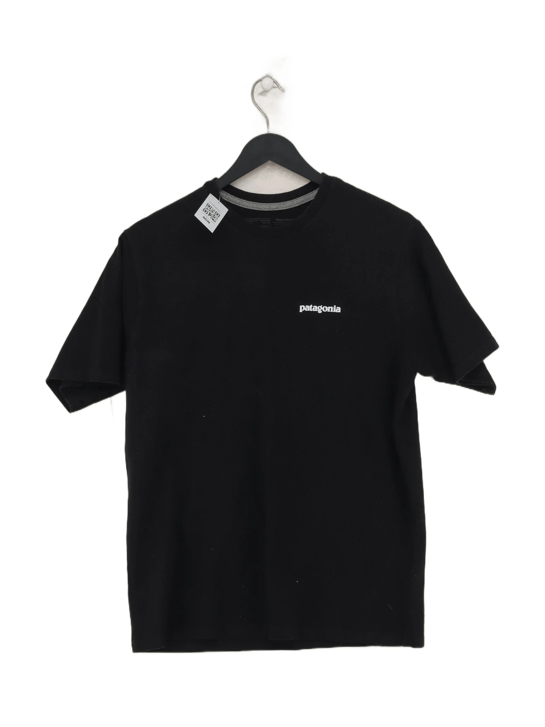 Patagonia Men's T-Shirt M Black Graphic Cotton with Polyester Basic