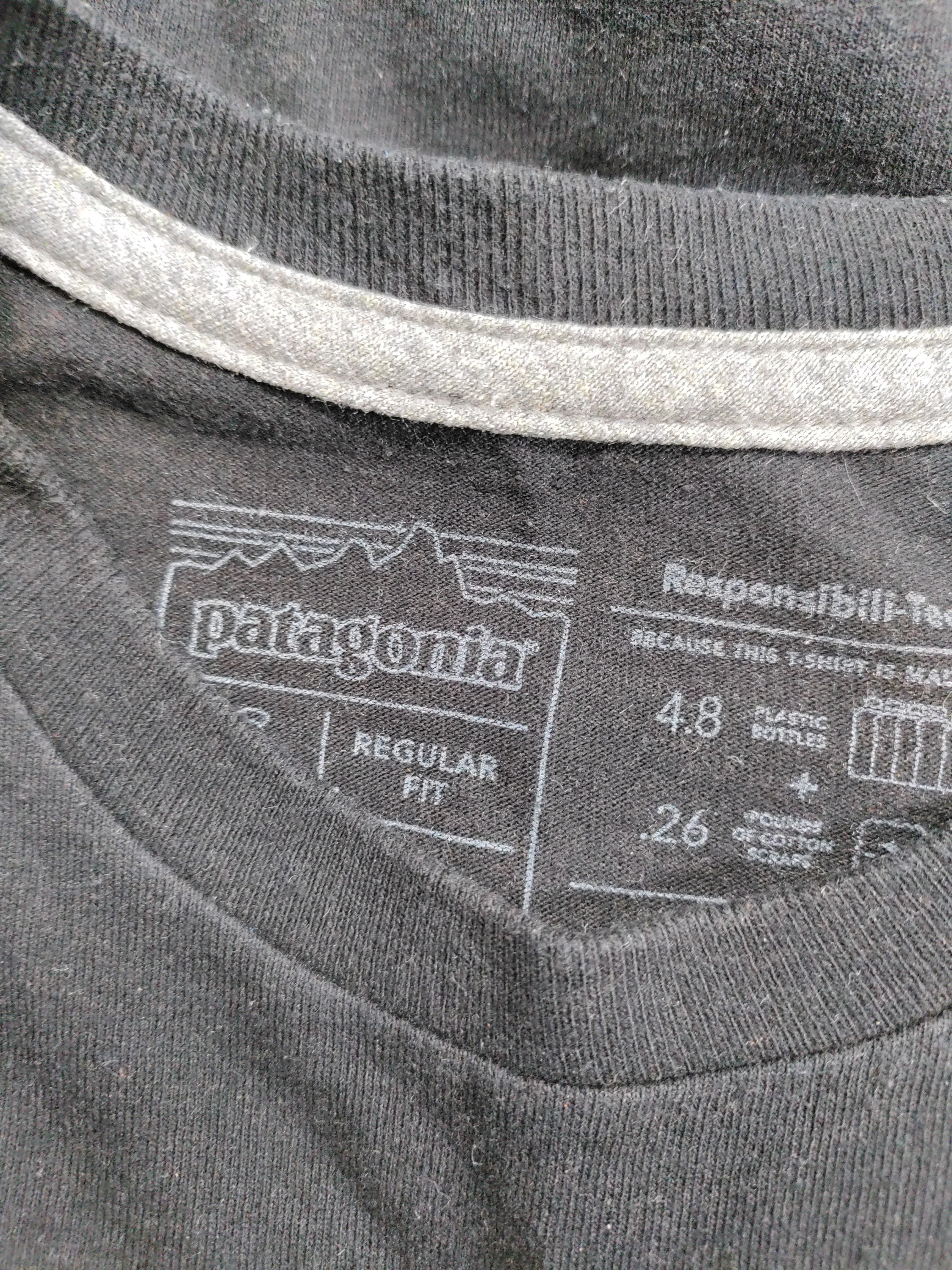 Patagonia Men's T-Shirt M Black Graphic Cotton with Polyester Basic - Image 5